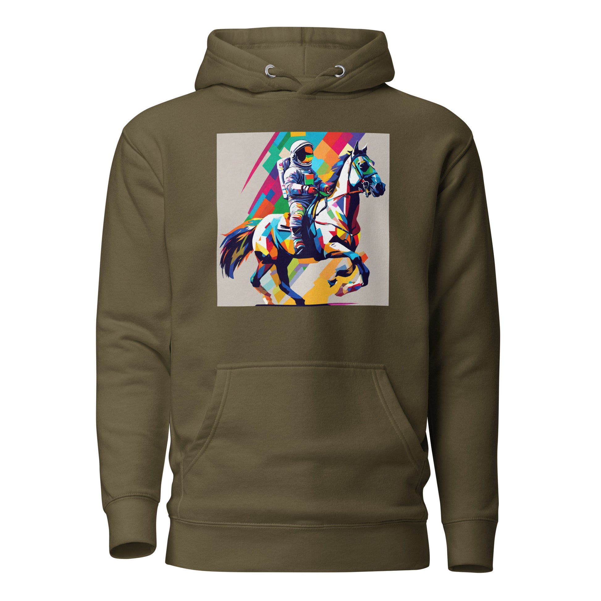 Cosmic Cowboy Men's Space Hoodie Military Green