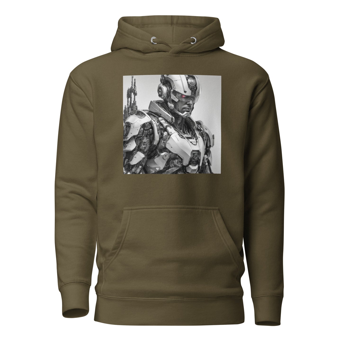 Man of Circuits Men's Sci-Fi Hoodie Military Green