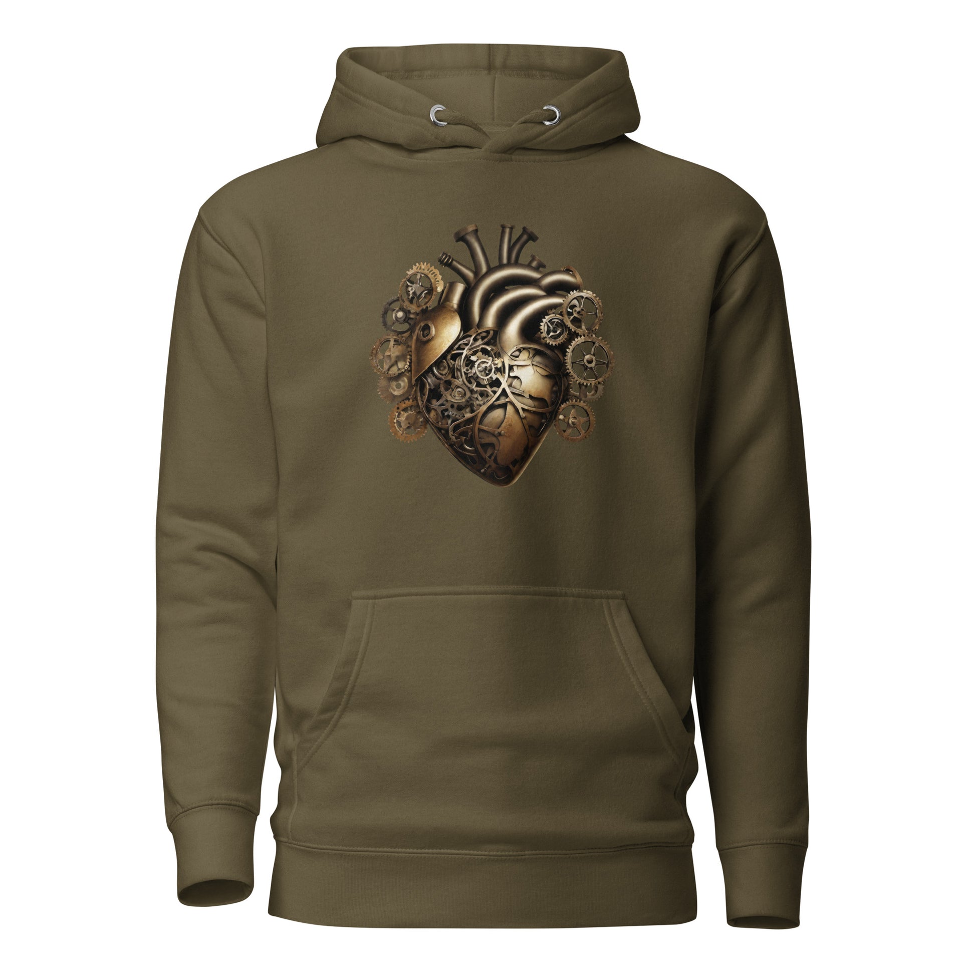 Gear & Valve Men's Steampunk Hoodie Military Green