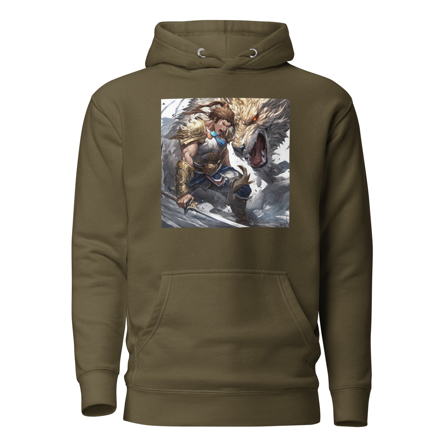 Man vs. Beast Men's Hoodie Military Green