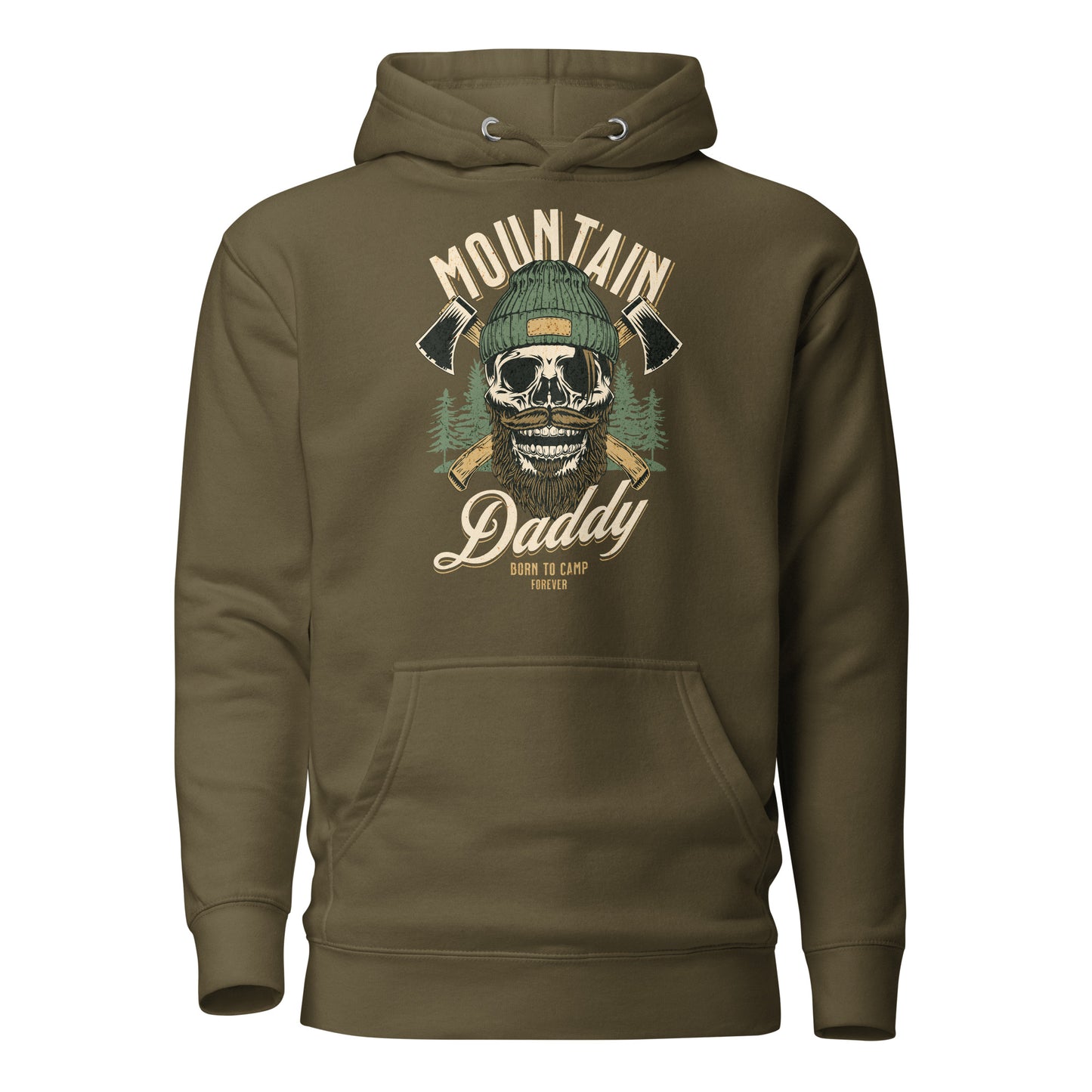 Mountain Daddy Men's Outdoors Hoodie Military Green