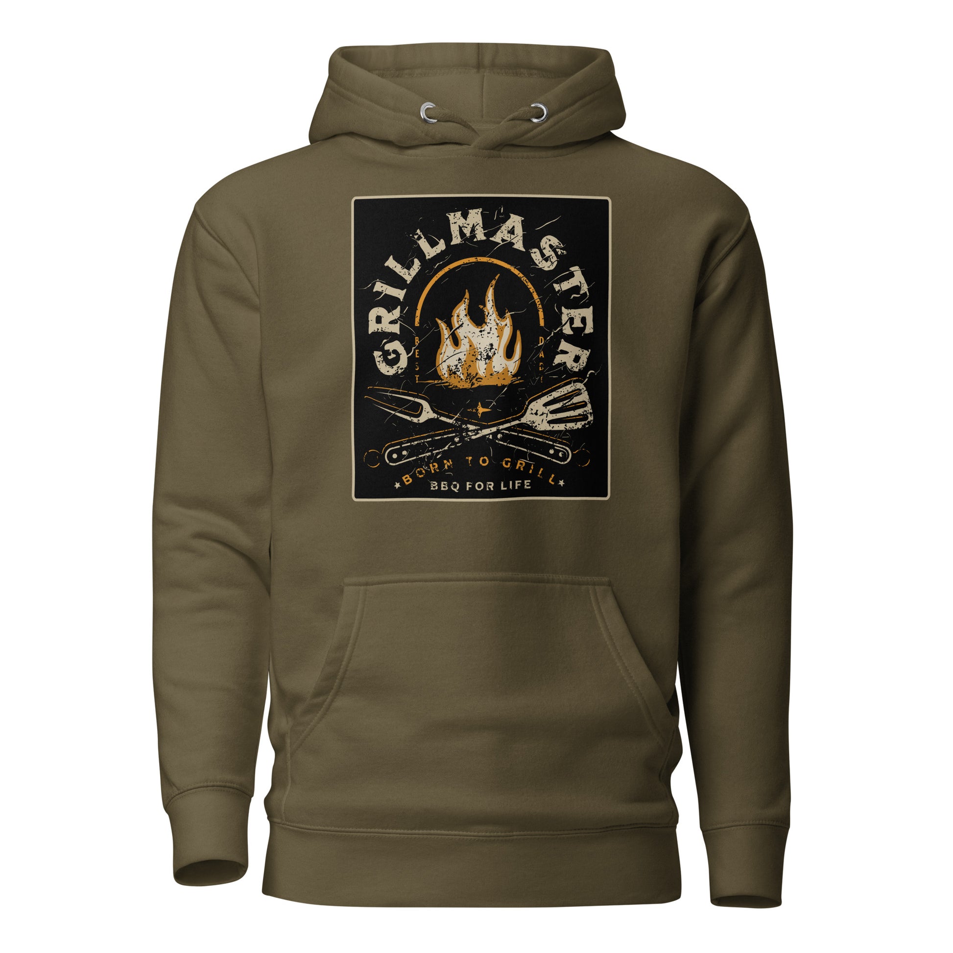 Grillmaster Hoodie for Dad Military Green