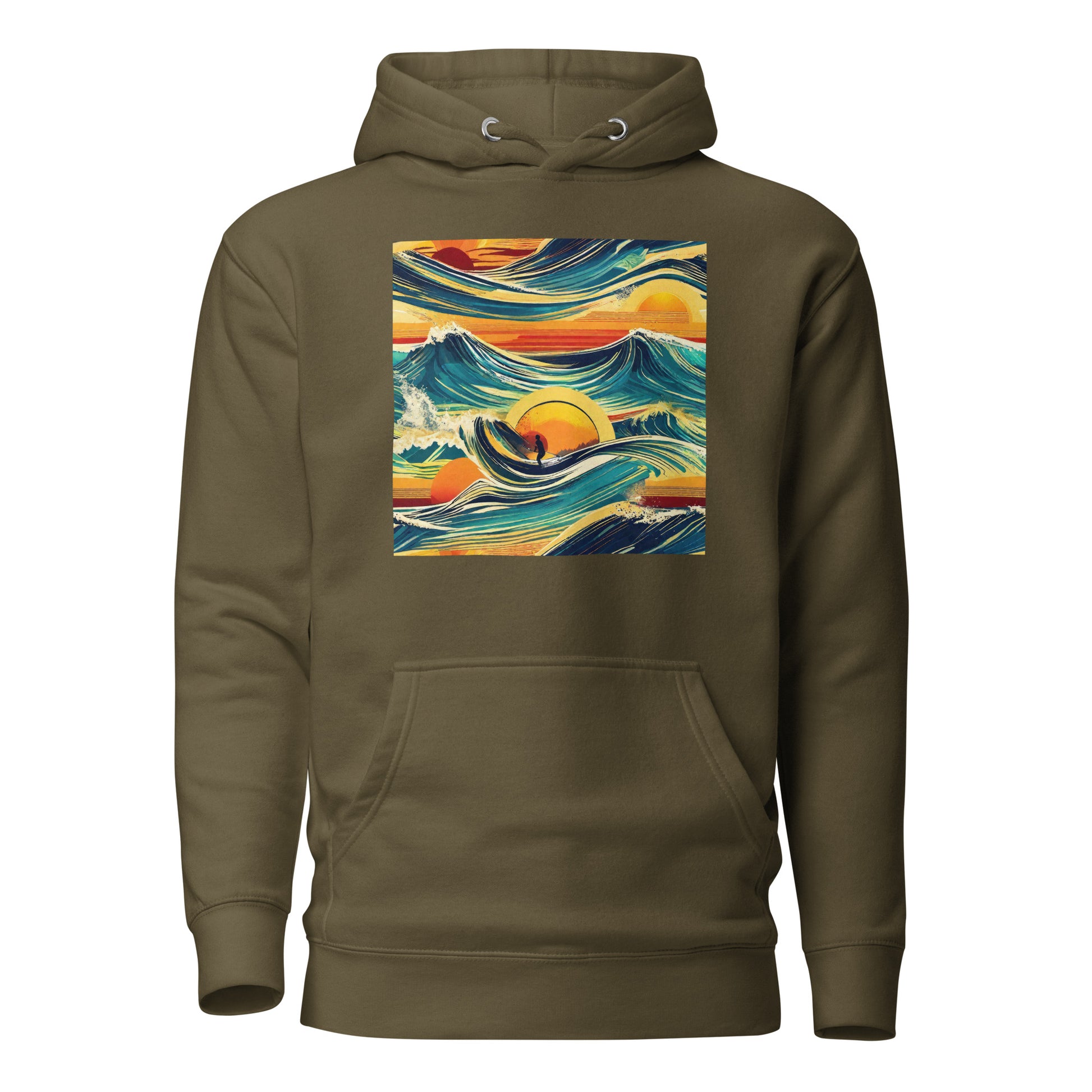 Surf's Up Men's Hoodie Military Green