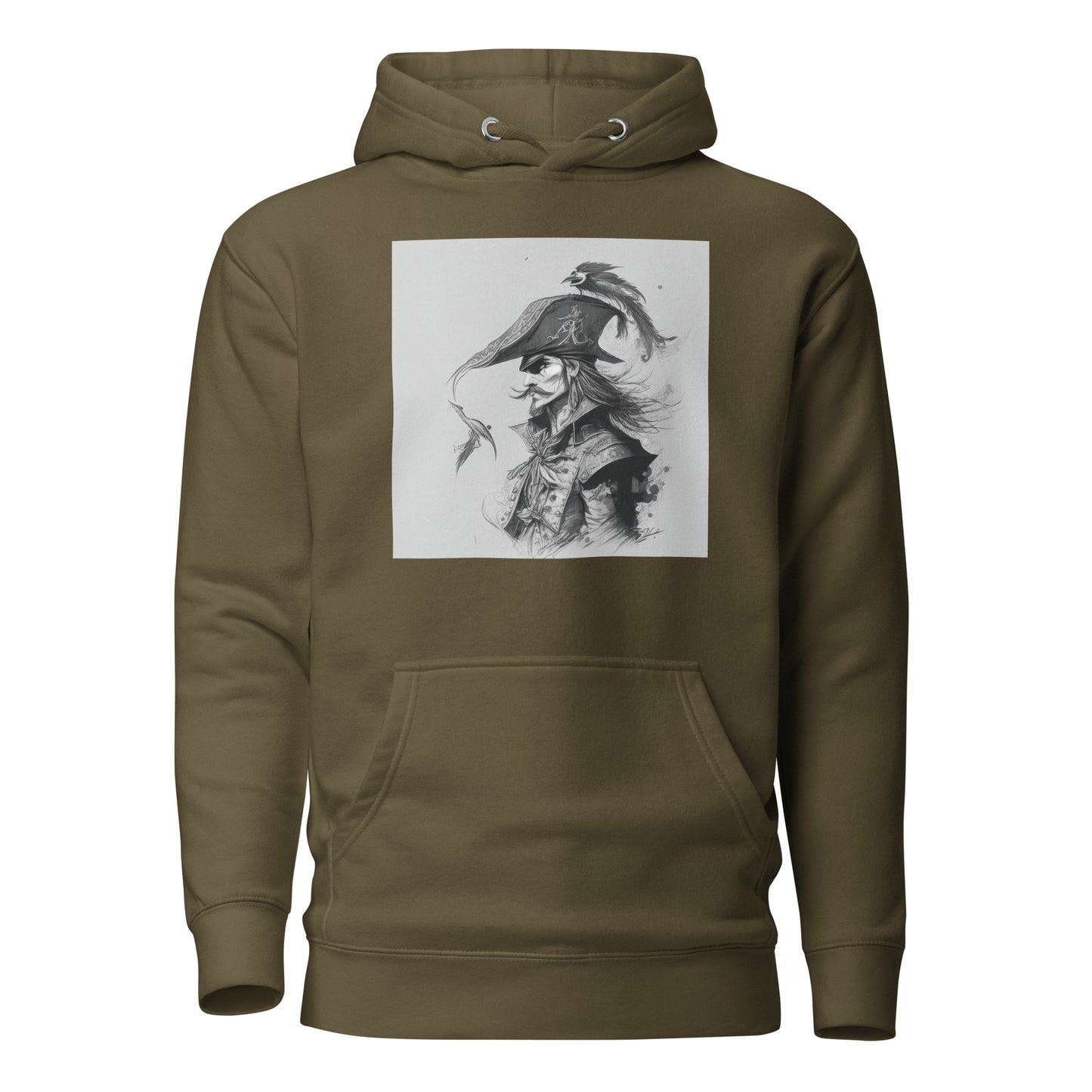 Captain Hook Men's Fairy Tale Hoodie Military Green