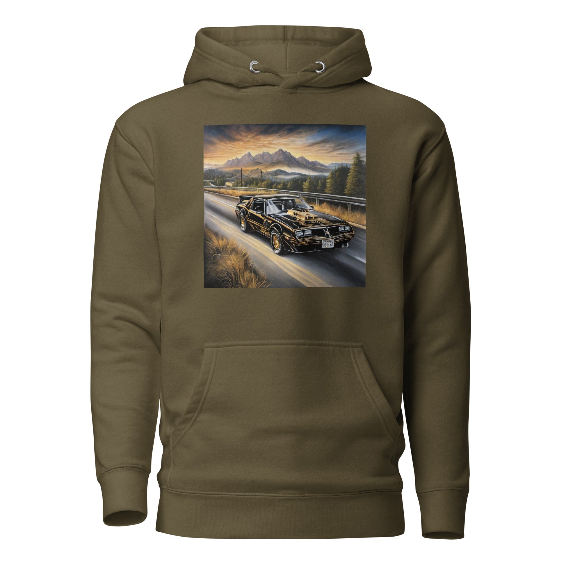 70s Trans Am Men's Hoodie Military Green