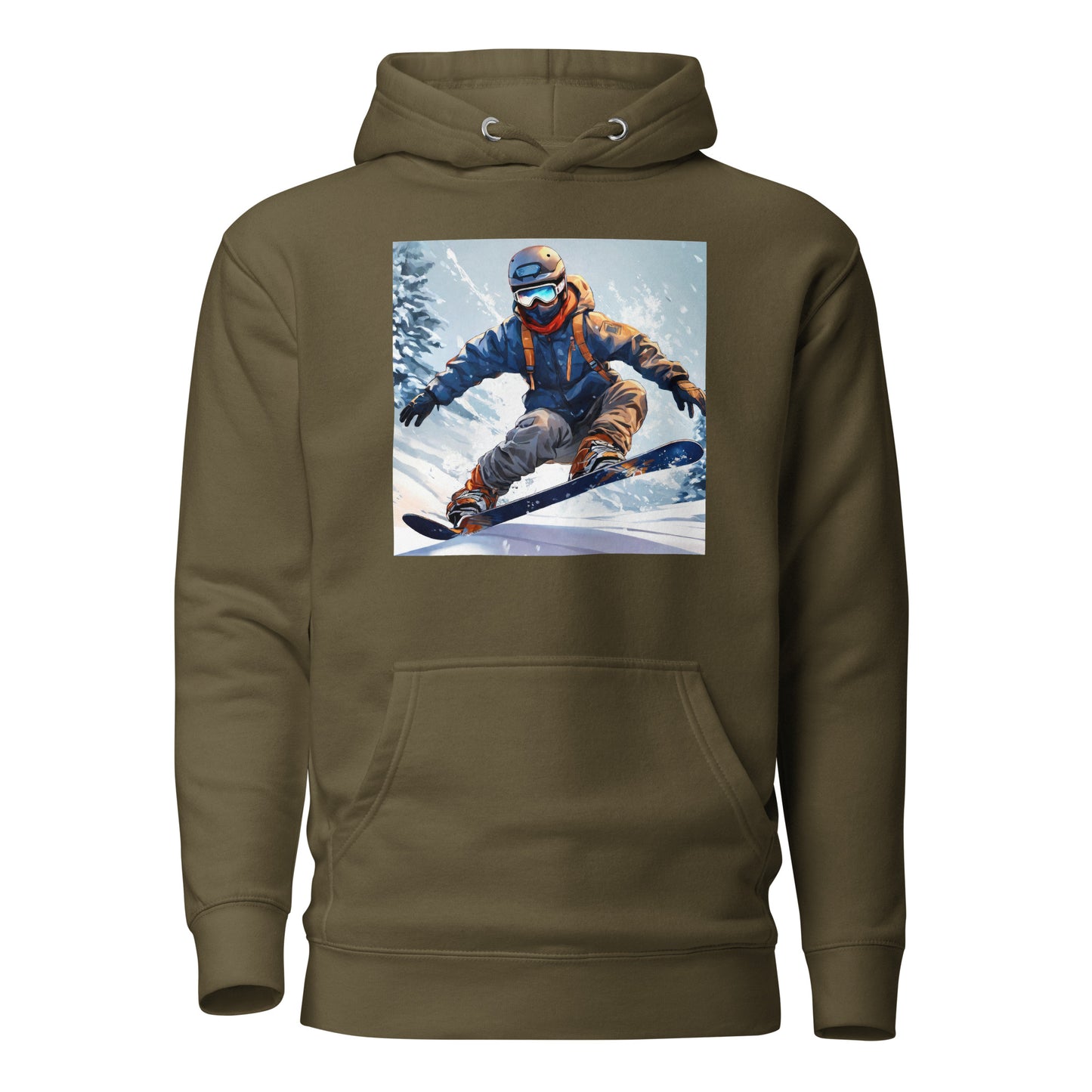 Men's Snowboarding Hoodie Military Green