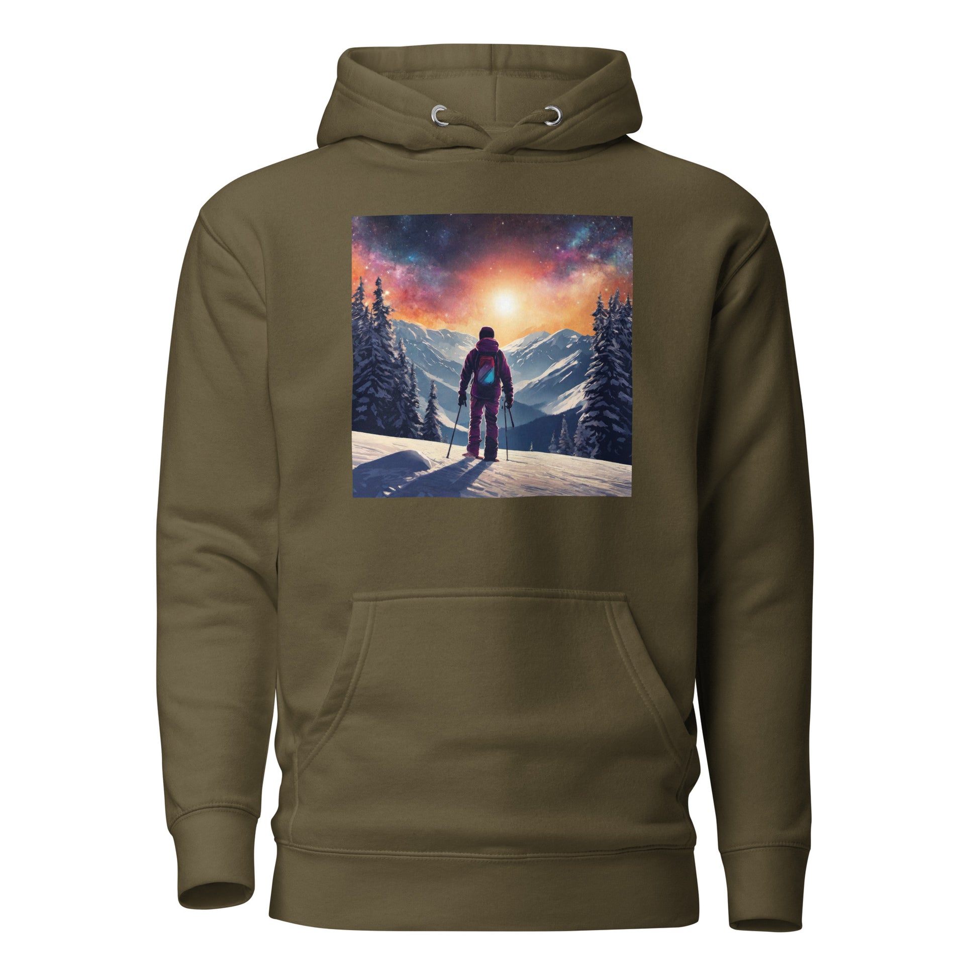 Peak of the Mountain Men's Skiing Hoodie Military Green