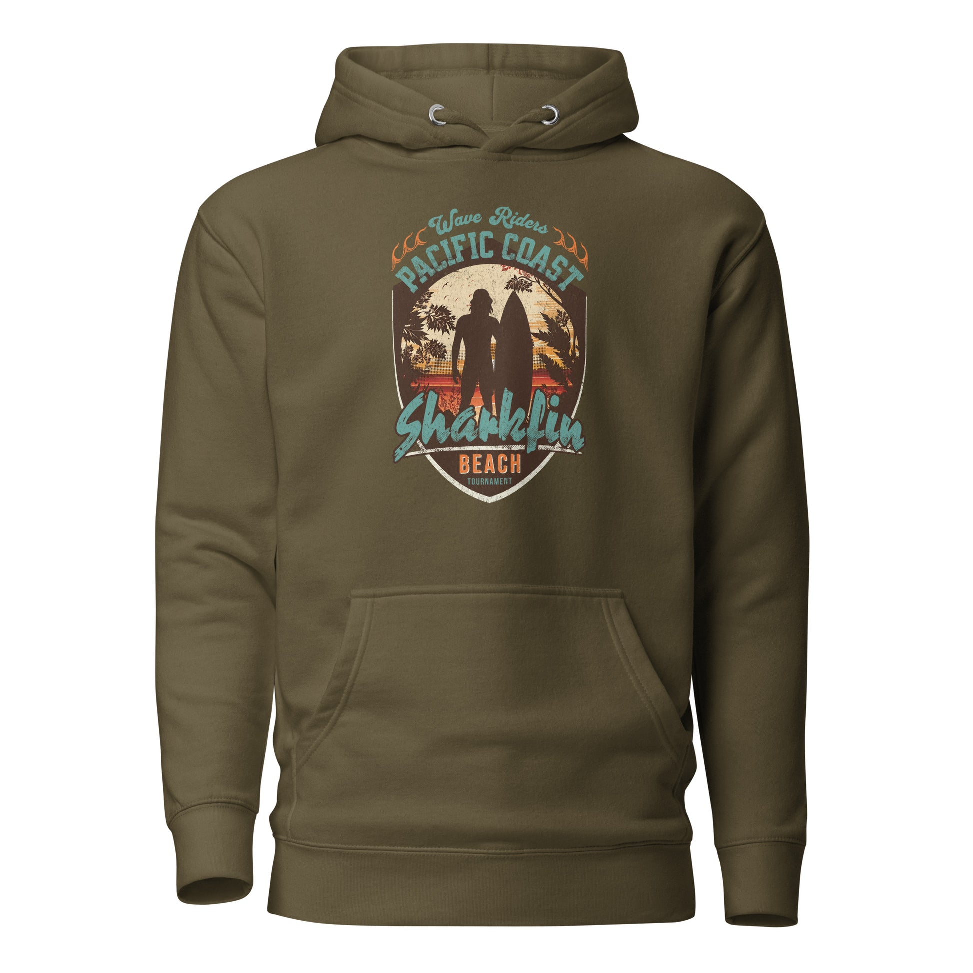 Pacific Coast Sharkfin Beach Men's Hoodie Military Green