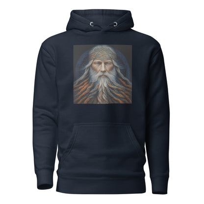 Bearded Wizard Men's Fantasy Hoodie Navy Blazer