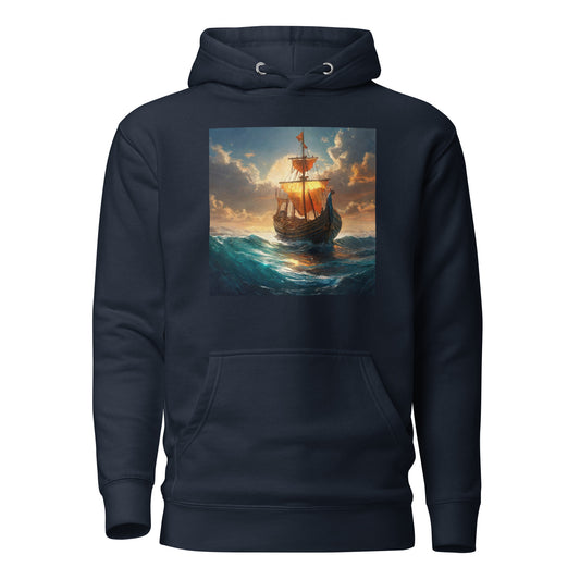 Sunset Ship Men's Hoodie Navy Blazer