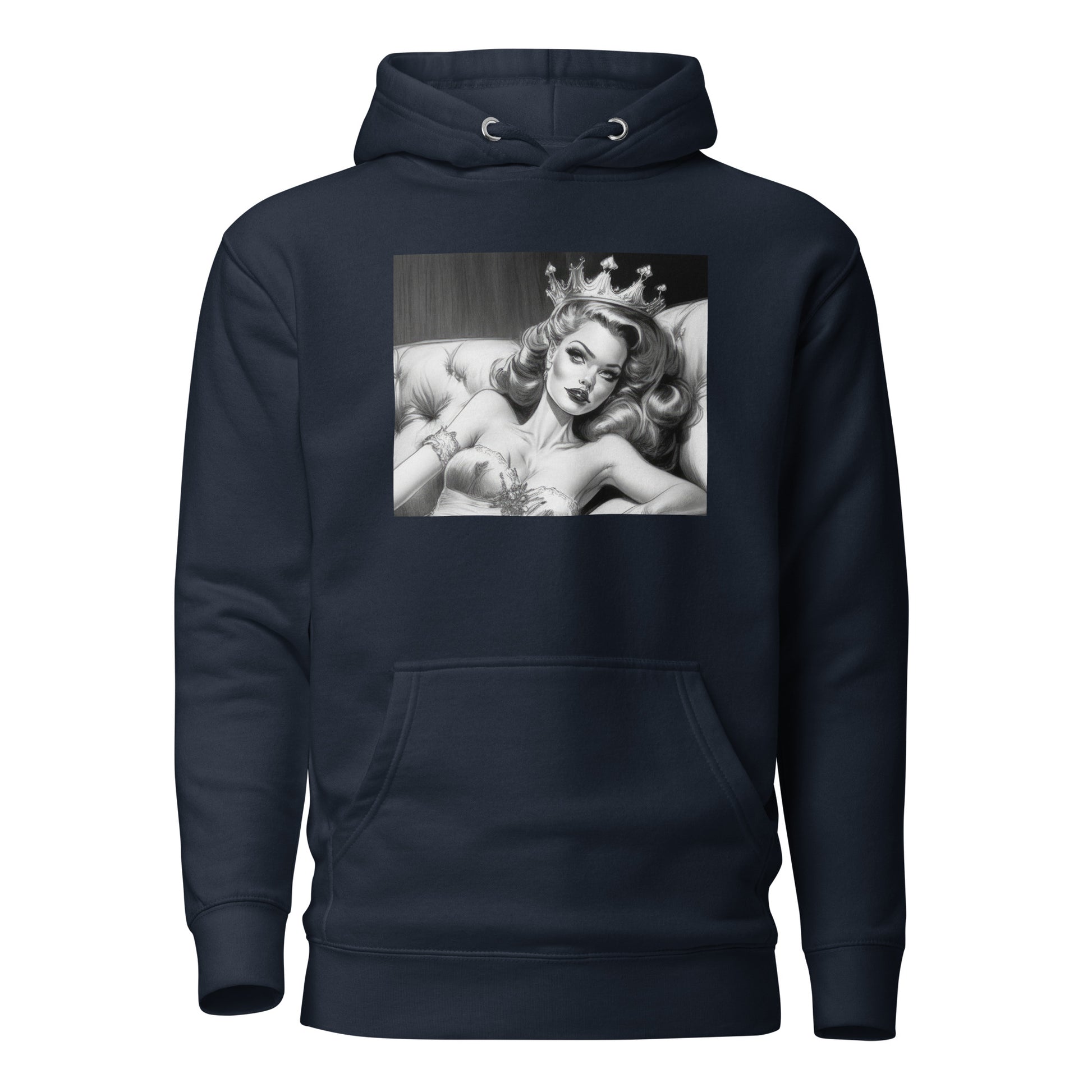 50's Pinup Men's Hoodie Navy Blazer