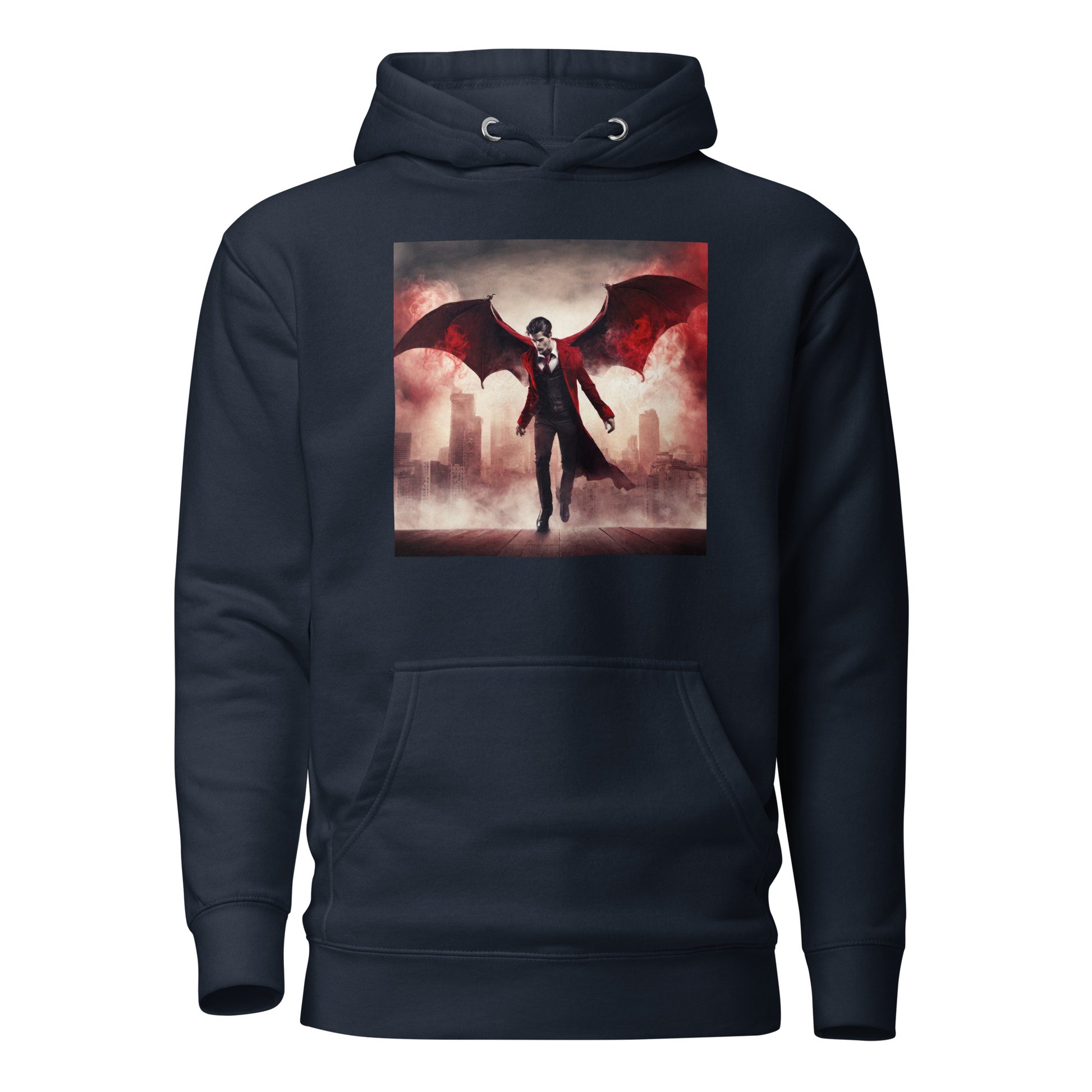 Flying Vampire Men's Hoodie Navy Blazer