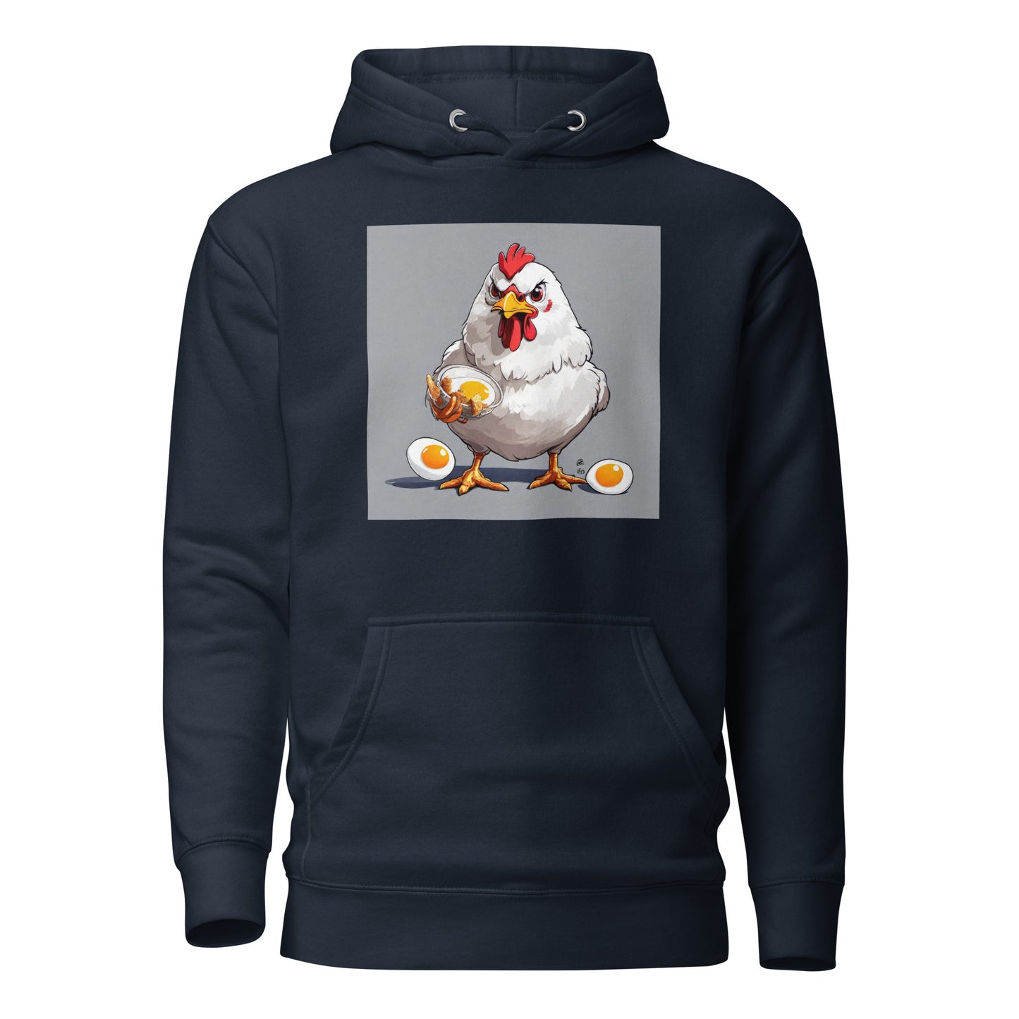 Cannibalistic Chicken Men's Funny Hoodie Navy Blazer