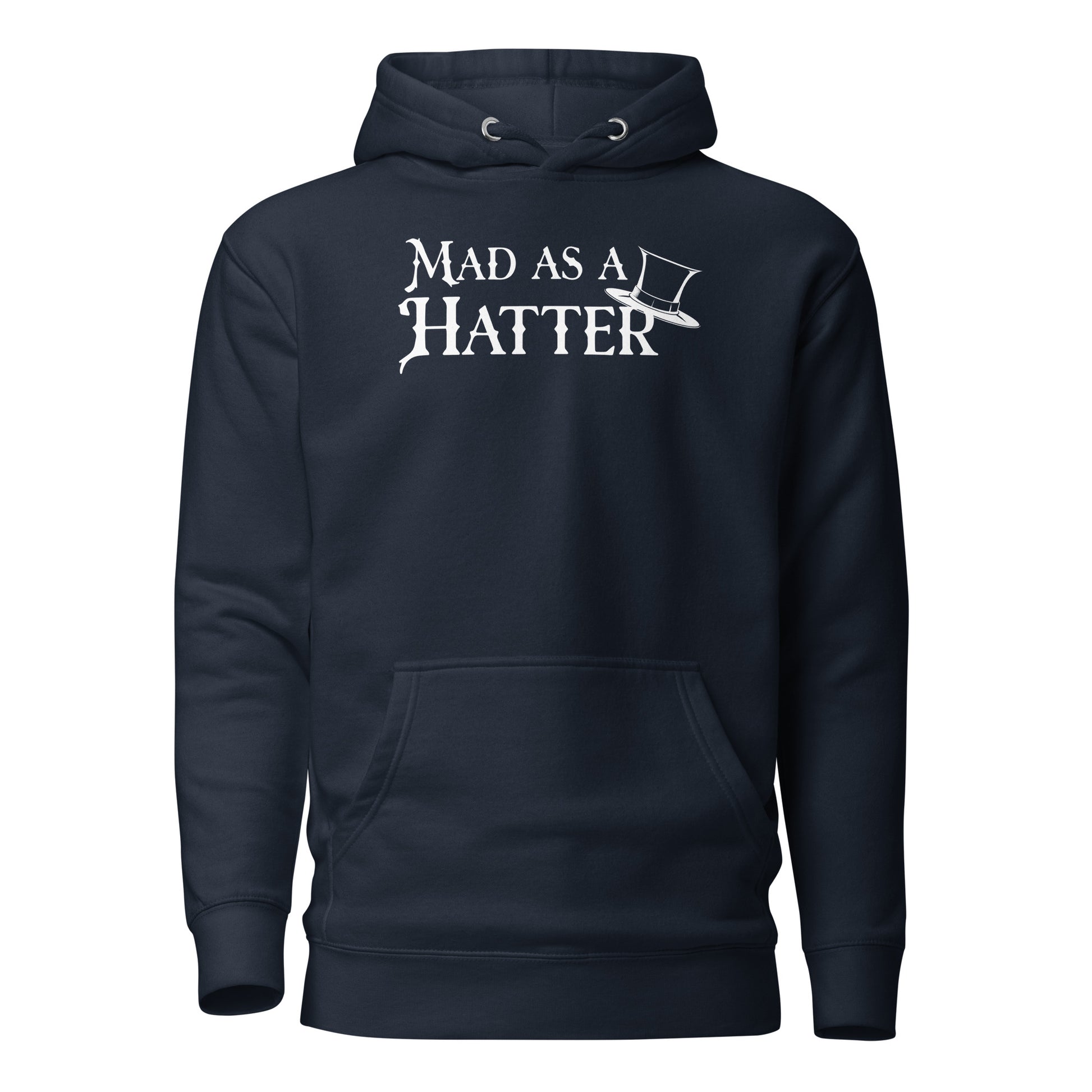 Mad as a Hatter Men's Hoodie Navy Blazer