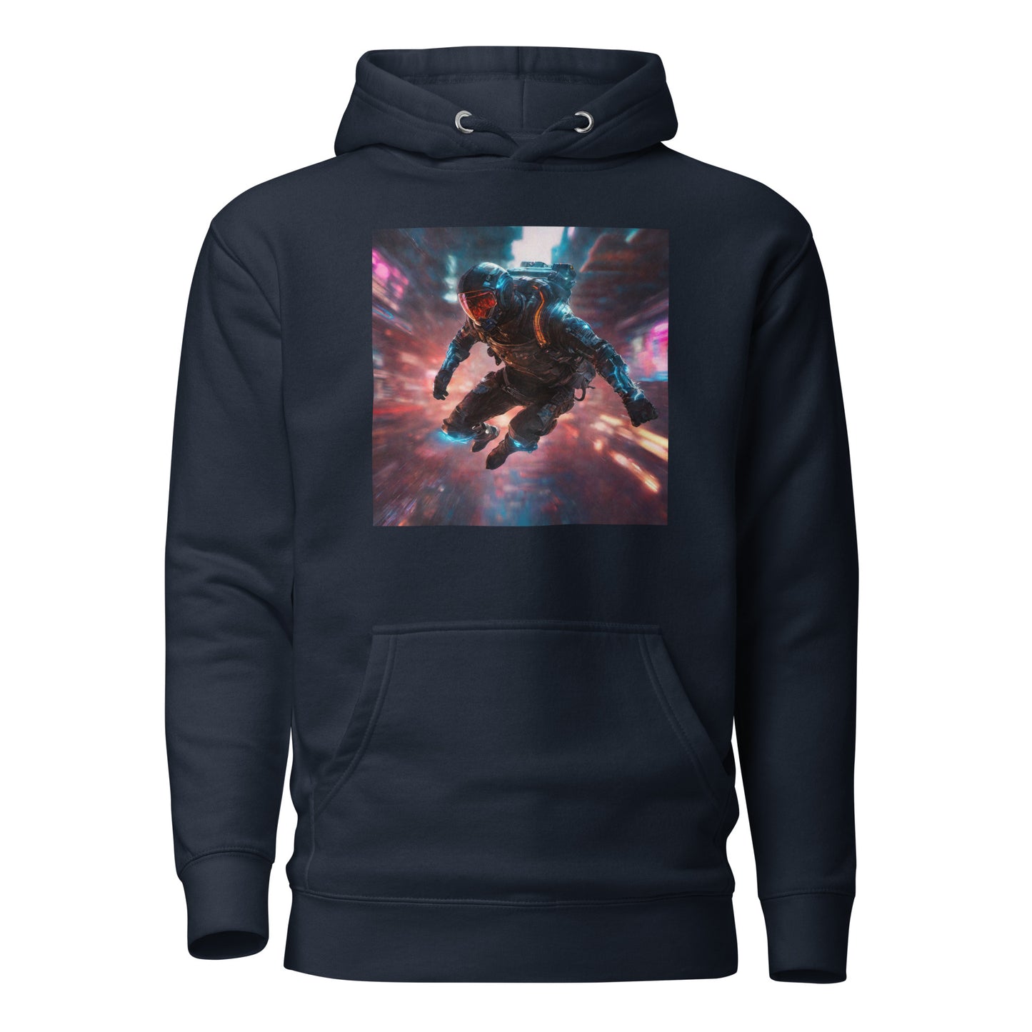 Cyberpunk Spaceman Men's Hoodie Navy Blazer