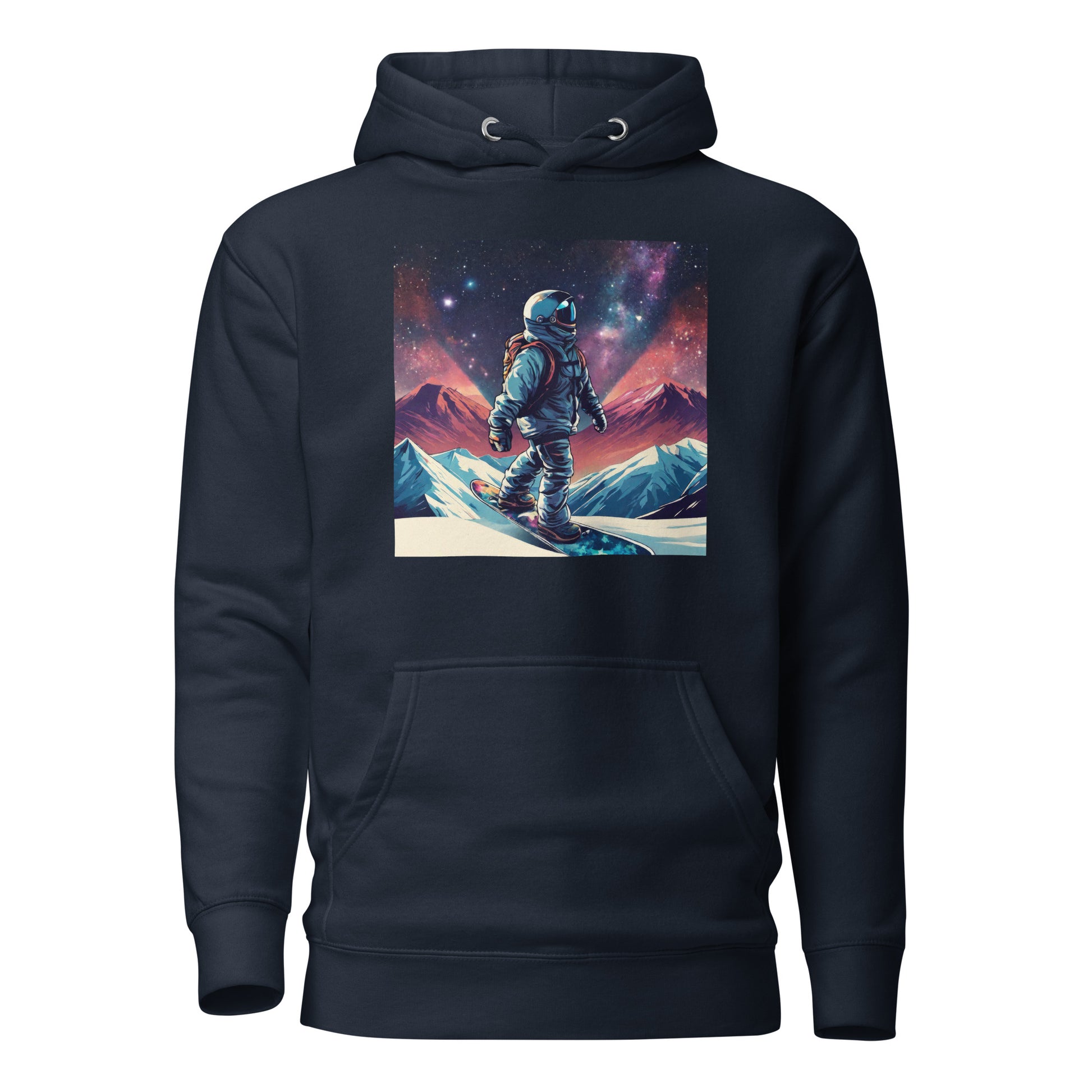 Snowboarding Astronaut Men's Hoodie Navy Blazer