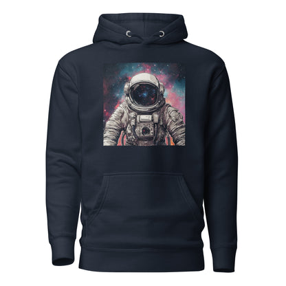 Galactic Astronaut Men's Pullover Sweatshirt Hoodie Navy Blazer