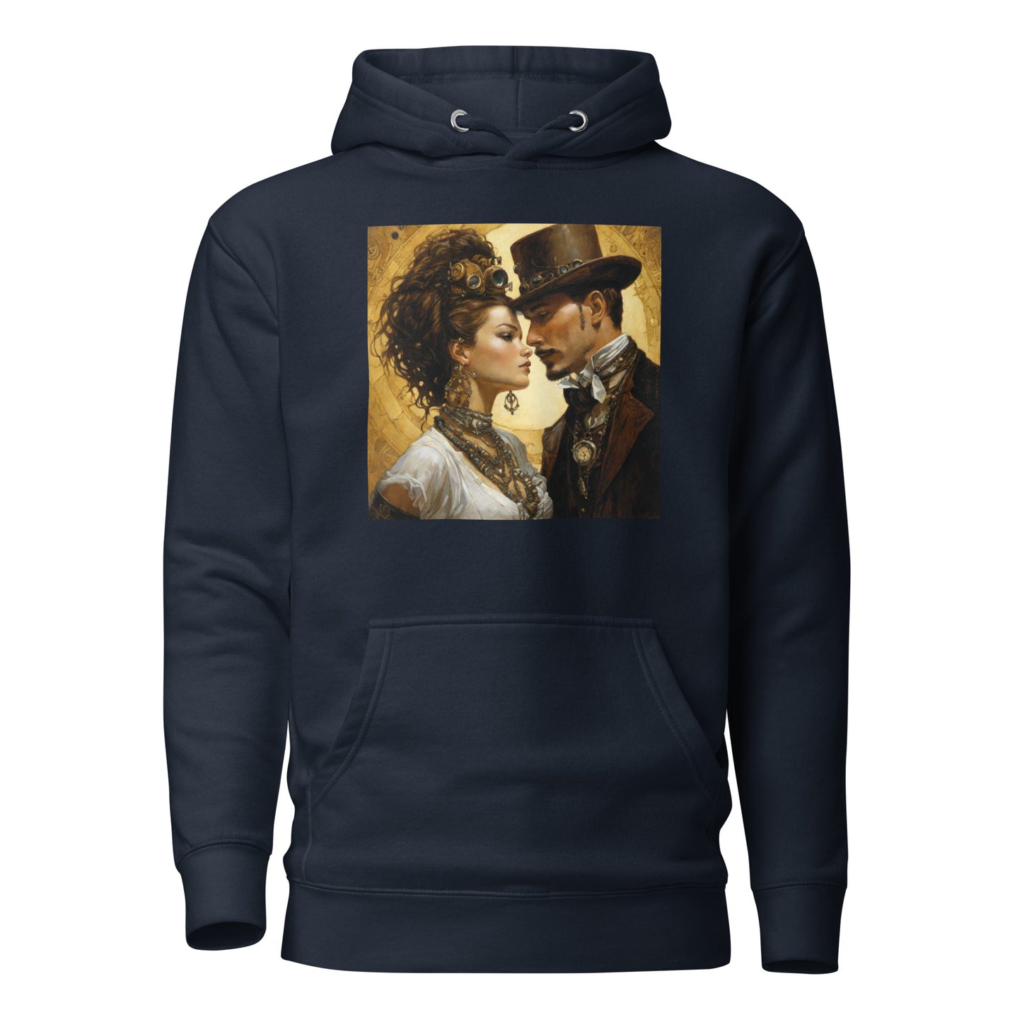 Steampunk Love Men's Hoodie Navy Blazer