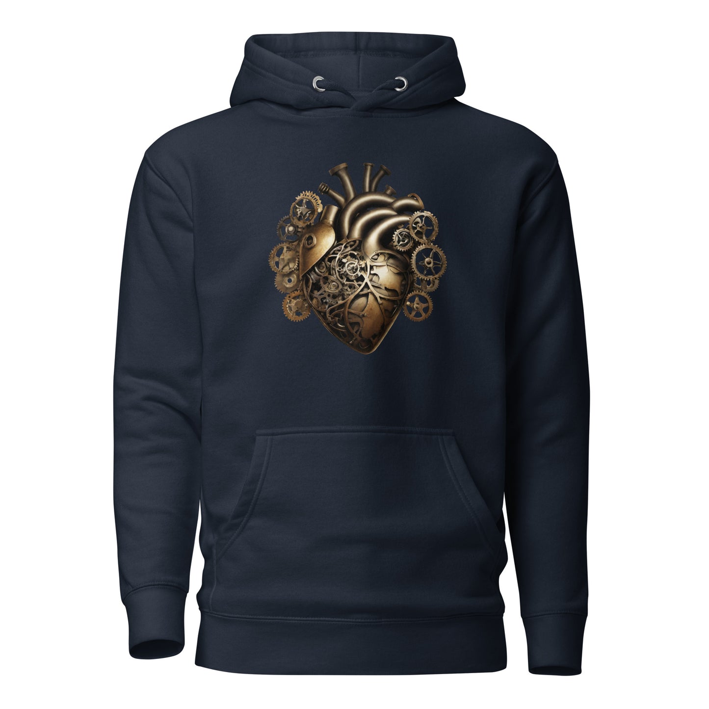 Gear & Valve Men's Steampunk Hoodie Navy Blazer