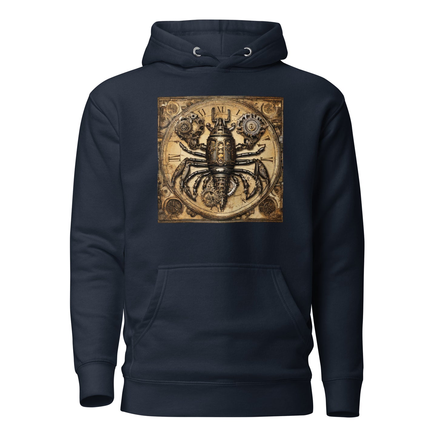 Mechanical Lobster Men's Steampunk Hoodie Navy Blazer