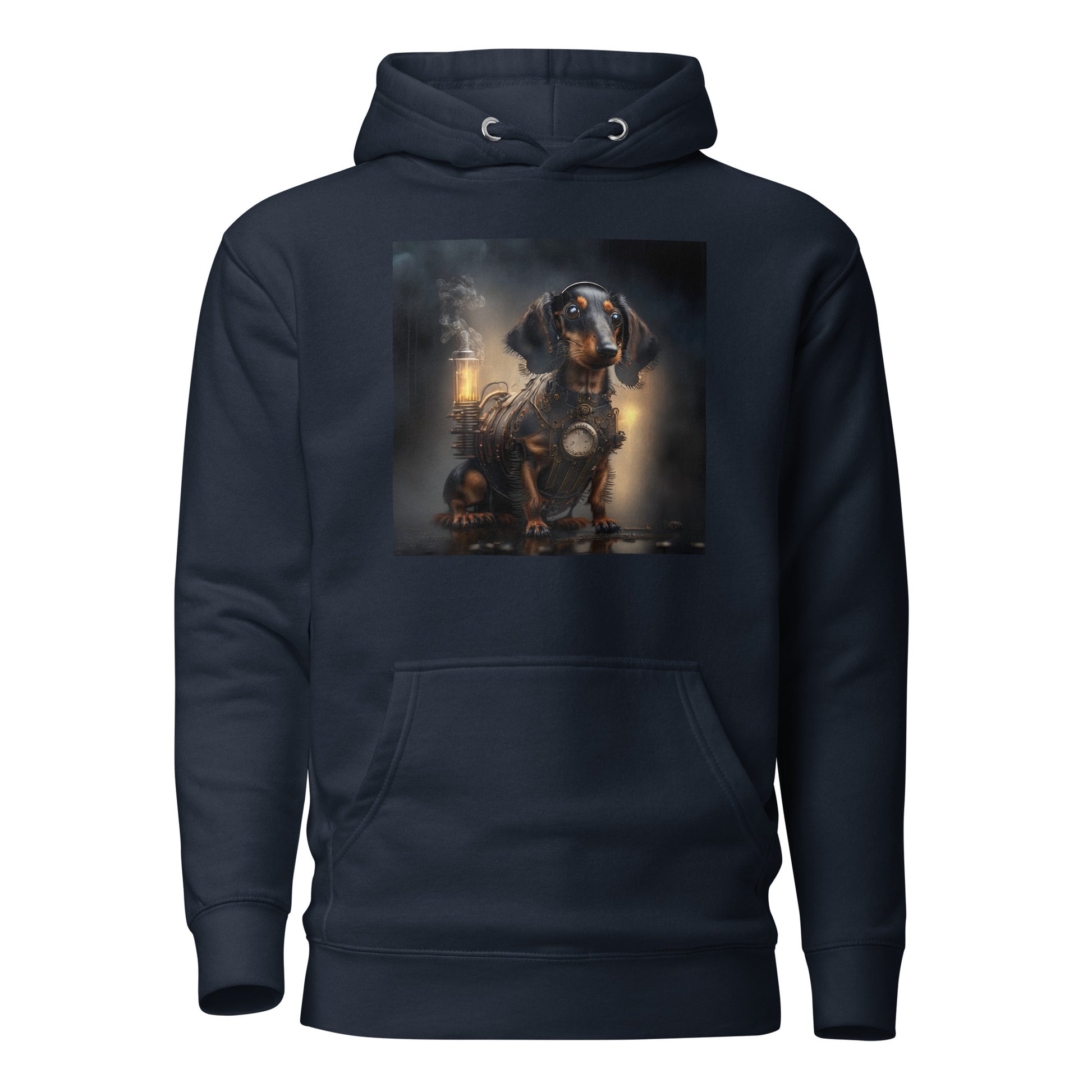 Pump Powered Pooch Men's Steampunk Hoodie Navy Blazer