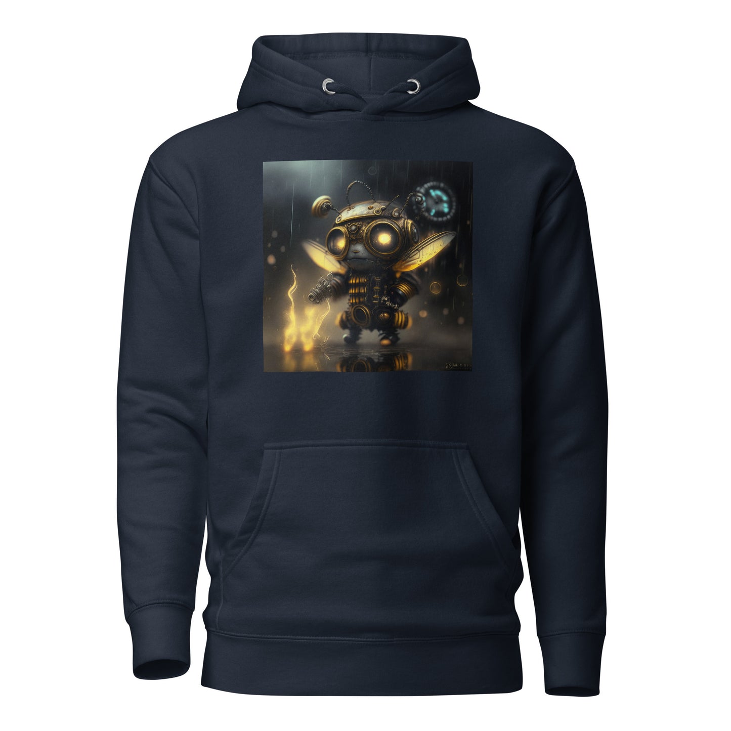 Bold Bee Men's Steampunk Hoodie Navy Blazer