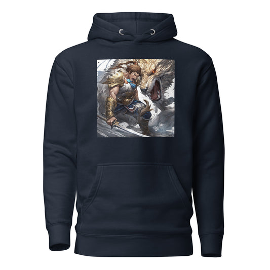 Man vs. Beast Men's Hoodie Navy Blazer