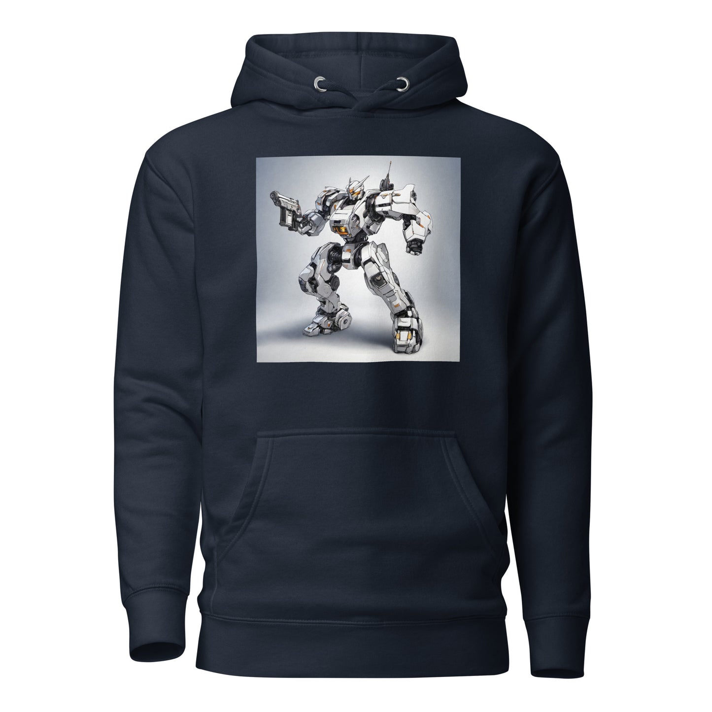 Cybernetic Machine Men's Anime Hoodie Navy Blazer