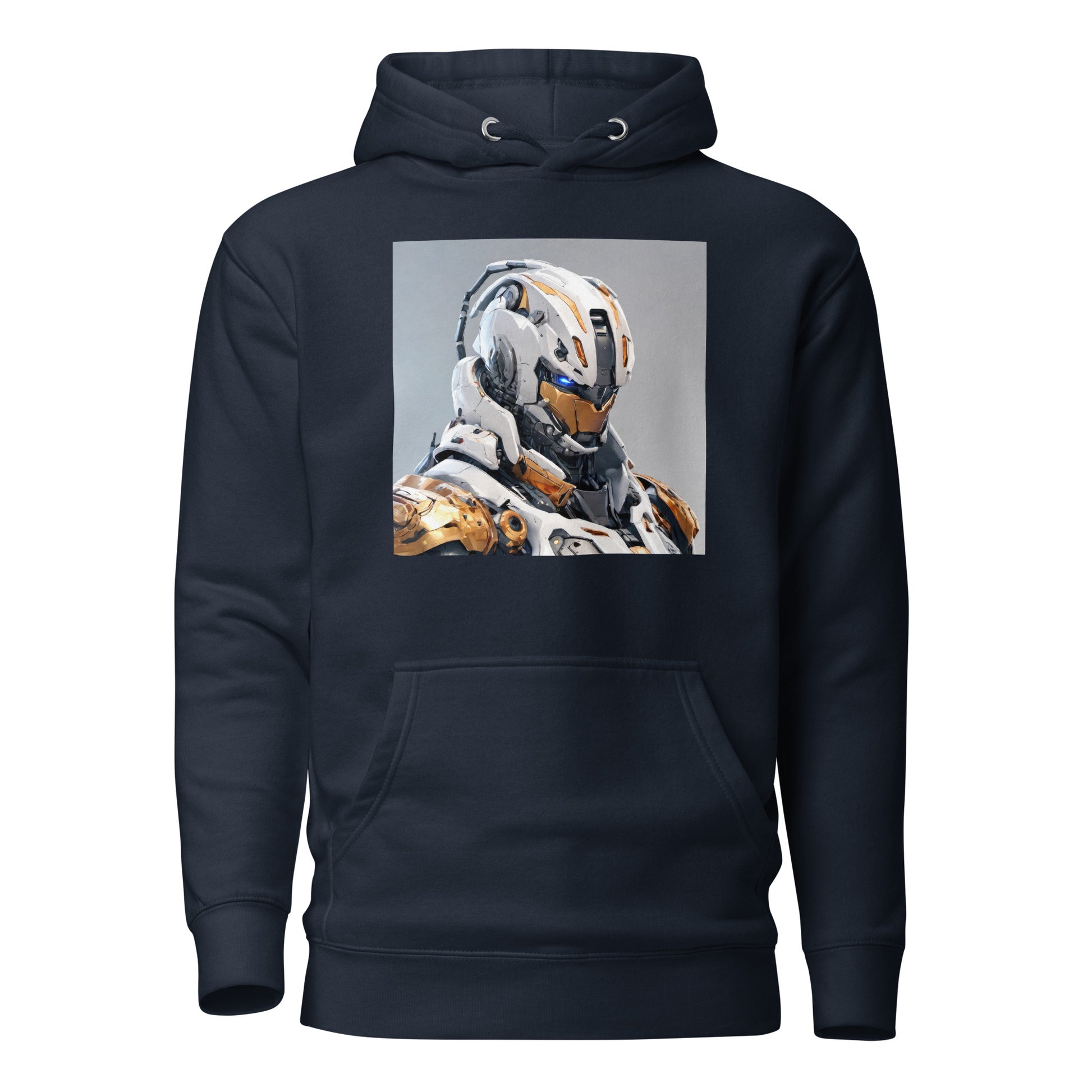 AI Droid Men's Sci-Fi Hoodie Navy Blazer