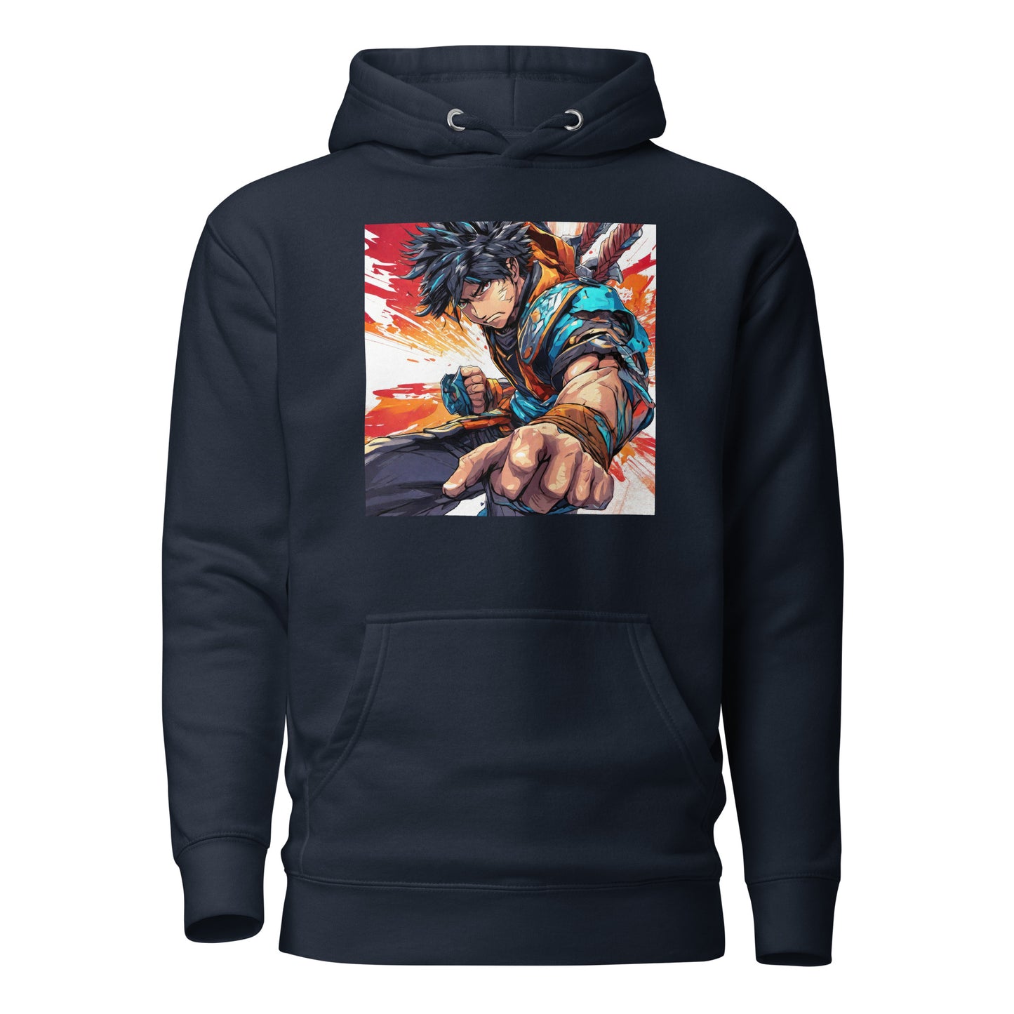 Dauntless Hero Men's Anime Hoodie Navy Blazer