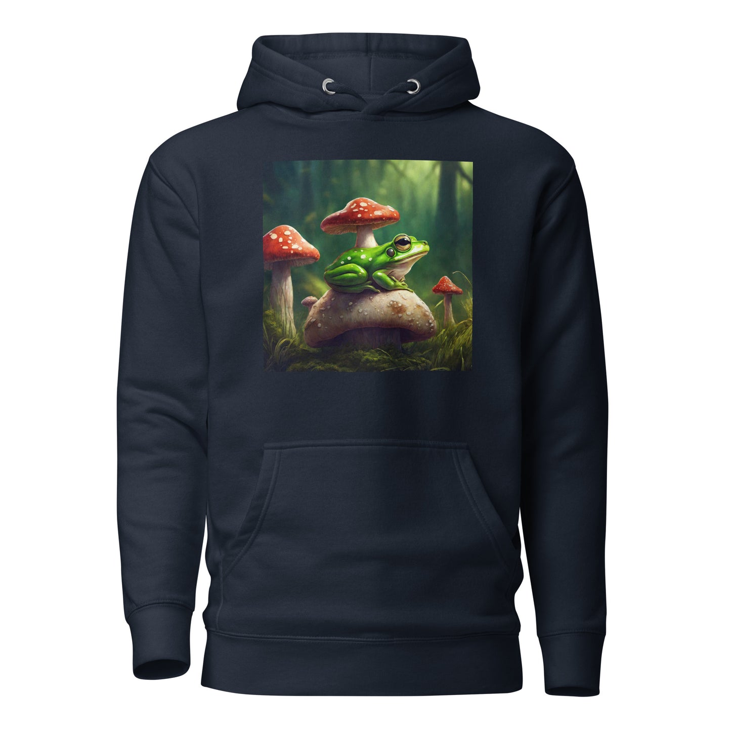 Frog & Shrooms Men's Animal Hoodie Navy Blazer