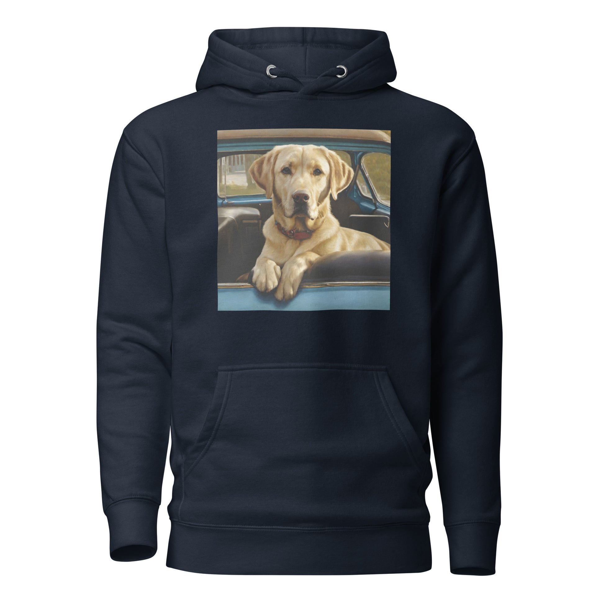 Best Buddy in Truck Men's Golden Lab Graphic Hoodie Navy Blazer