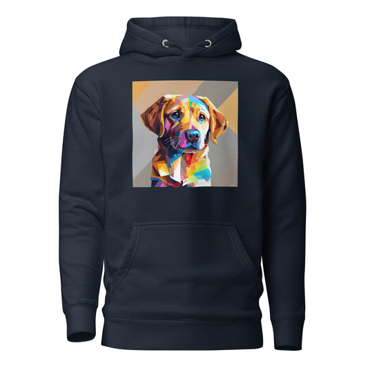 Geometric Dog Men's Hoodie Navy Blazer