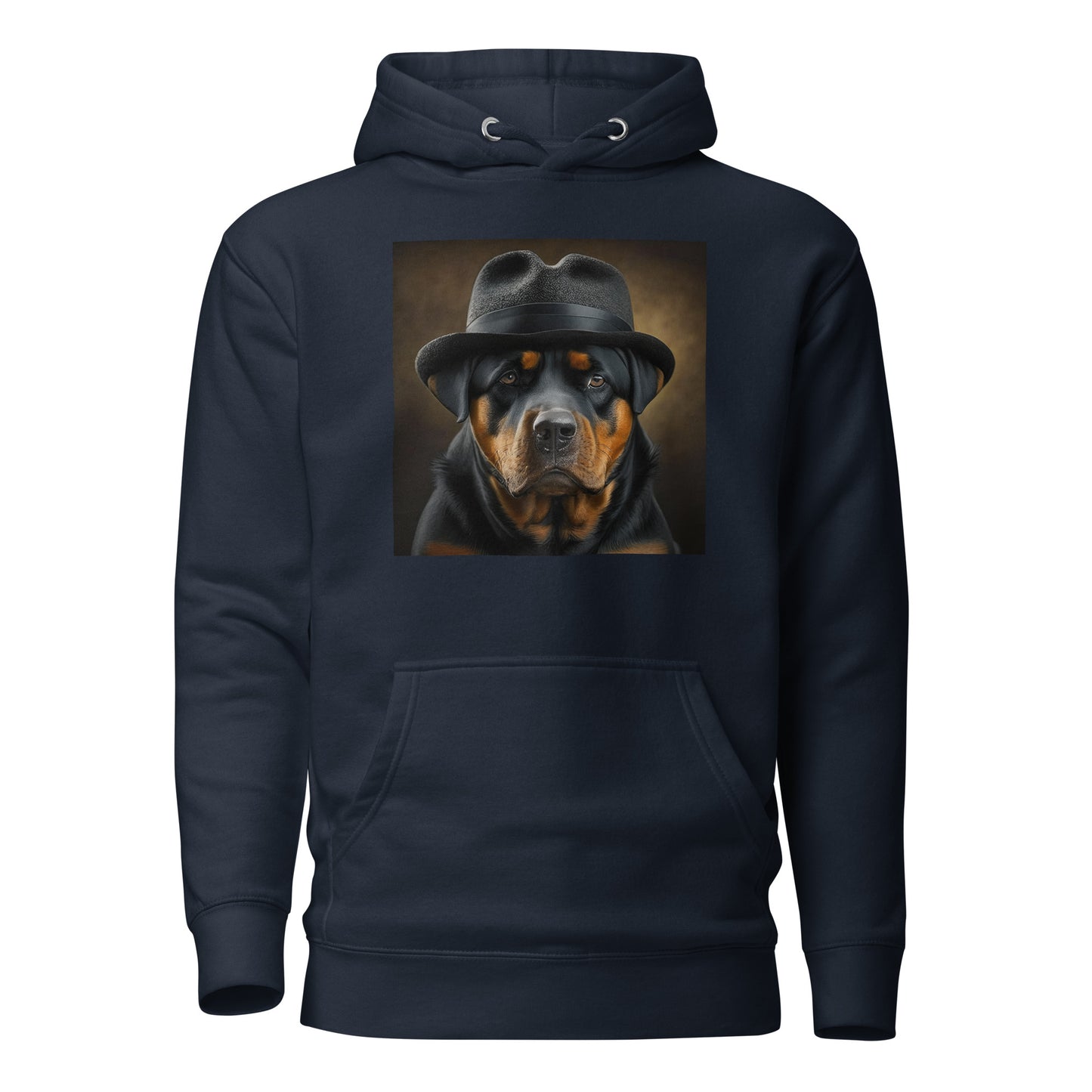 Rotty Boss Dog Men's Graphic Hoodie Navy Blazer