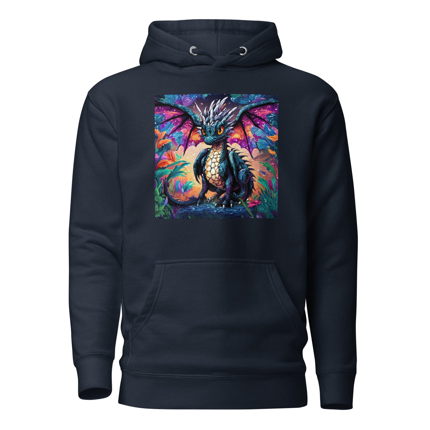 Pixel Dragon Men's Hoodie Navy Blazer