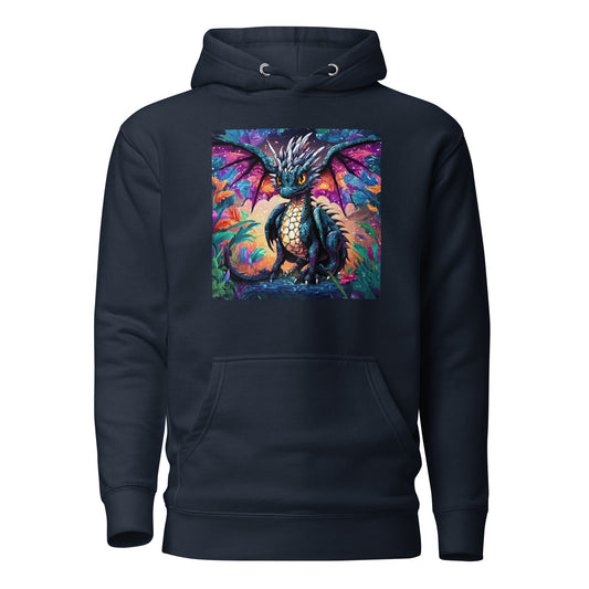 Pixel Dragon Men's Hoodie Navy Blazer