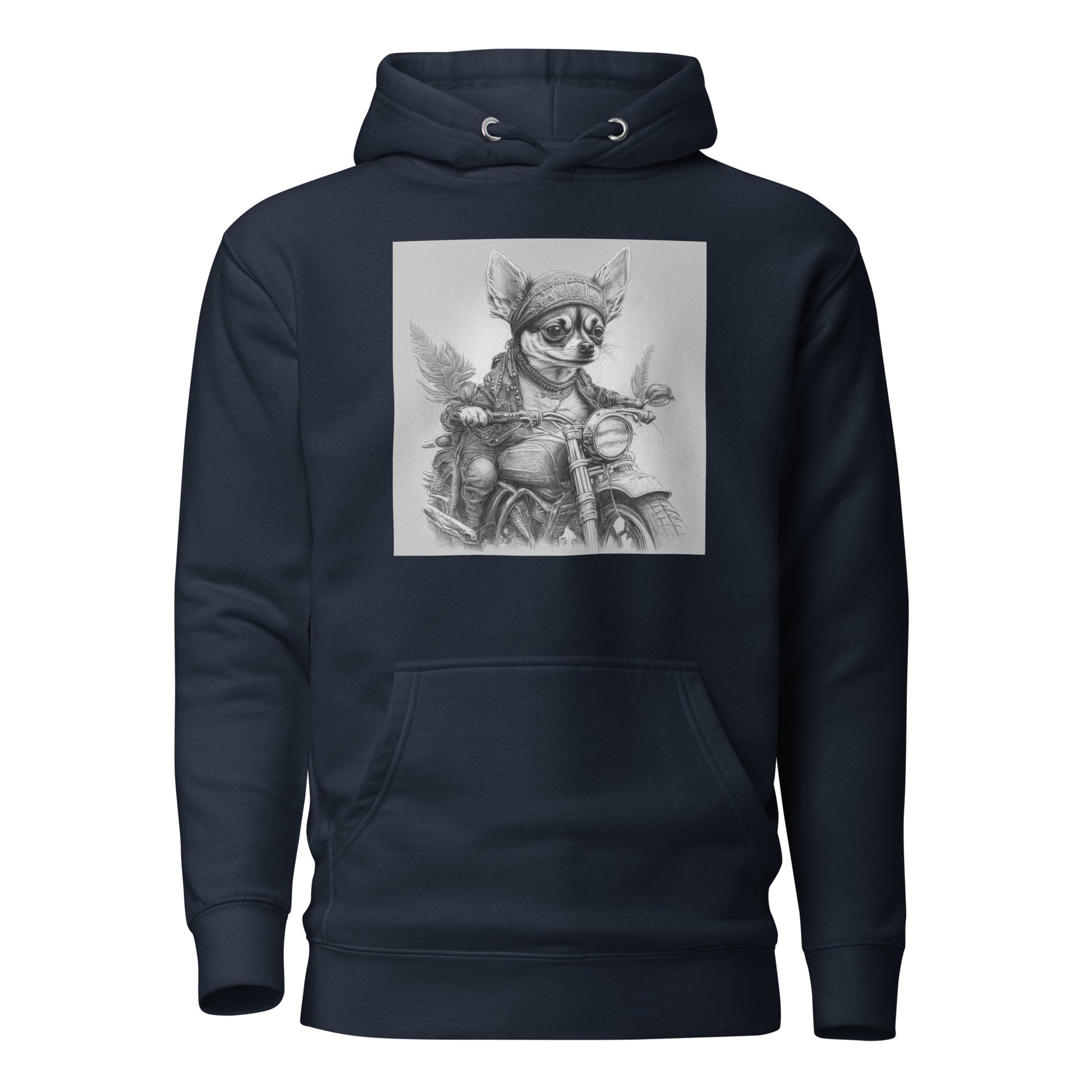 Tiny Speedster Chihuahua Men's Hoodie Navy Blazer