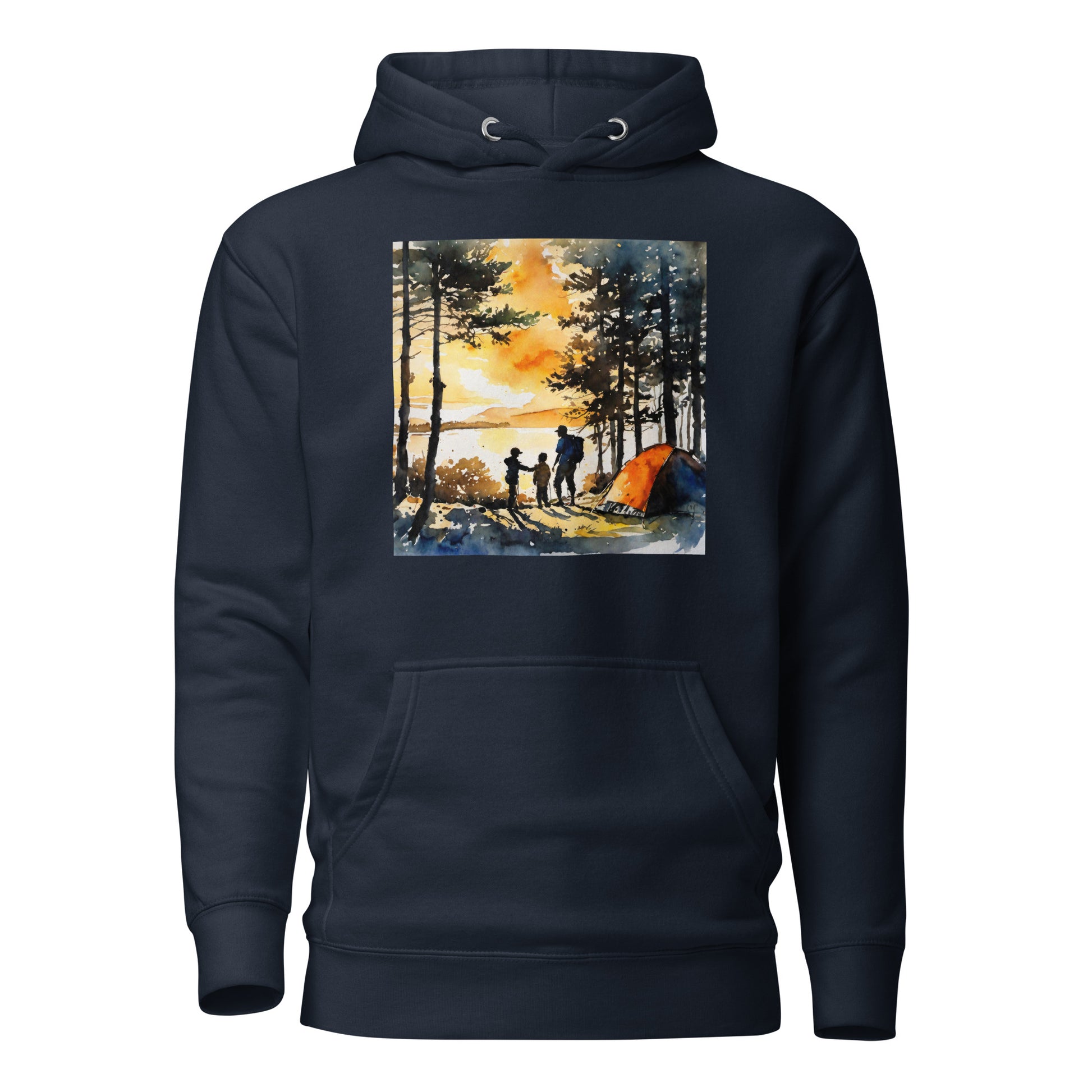 Nostalgic Camping with Dad Hoodie Navy Blazer