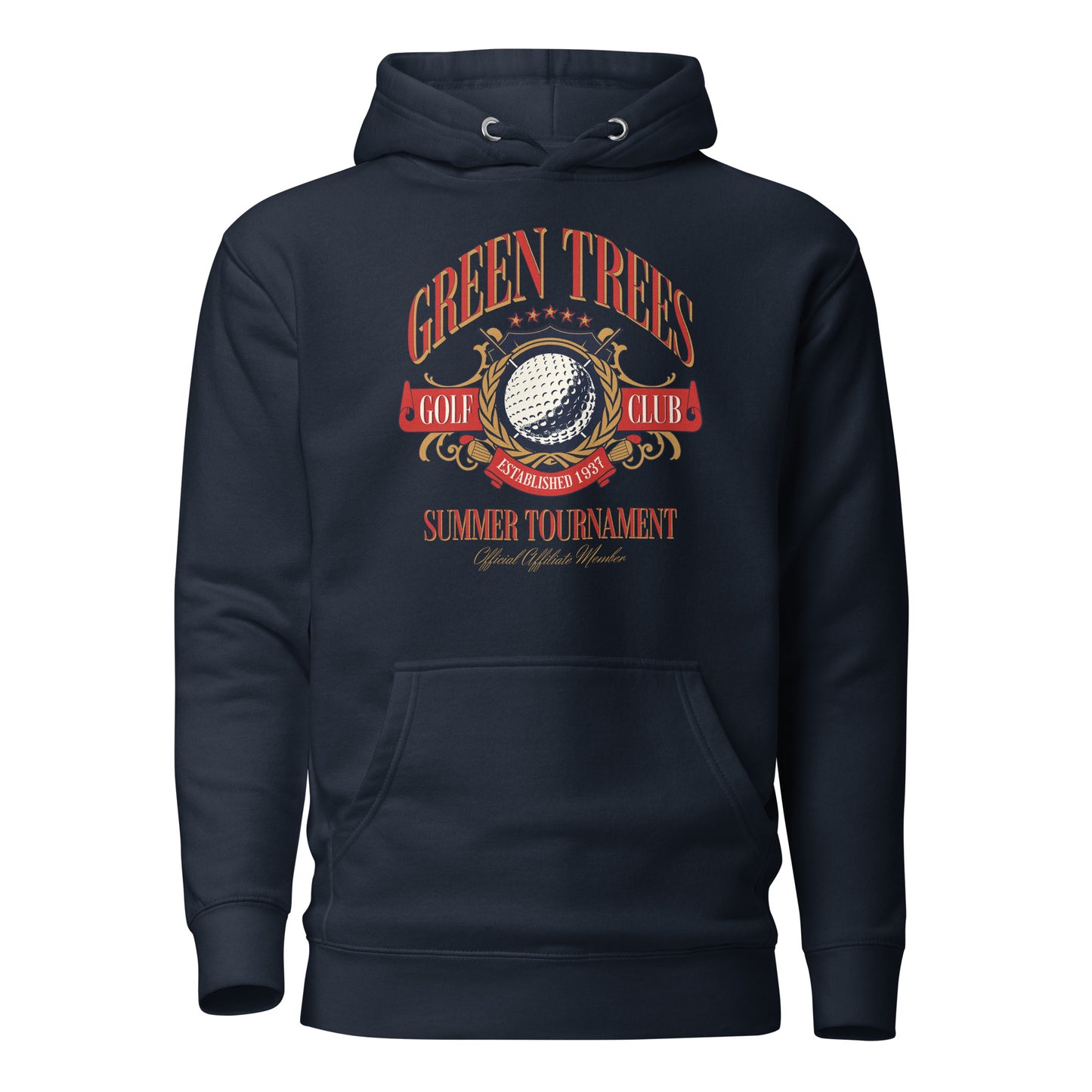 Green Trees Golf Club Hoodie for Dad Navy Blazer