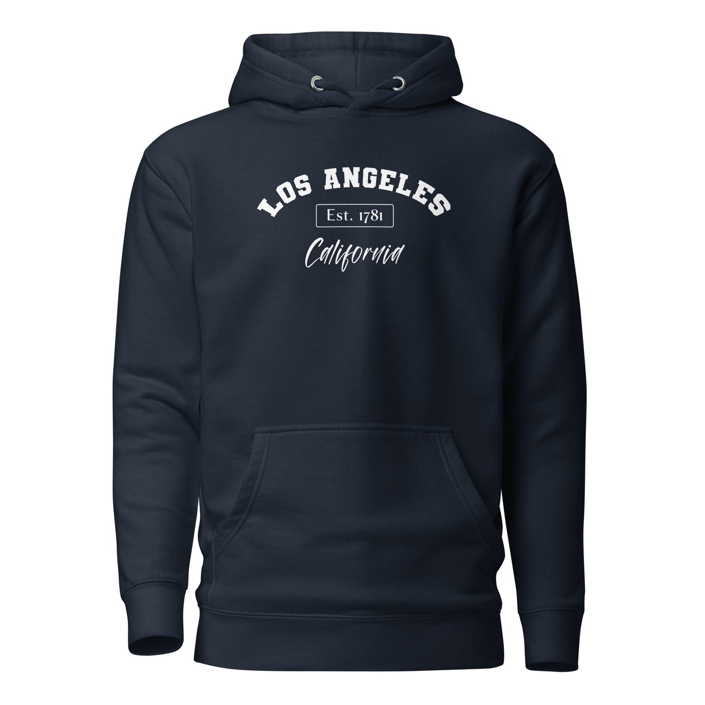 Los Angeles, California Men's Hoodie Navy Blazer