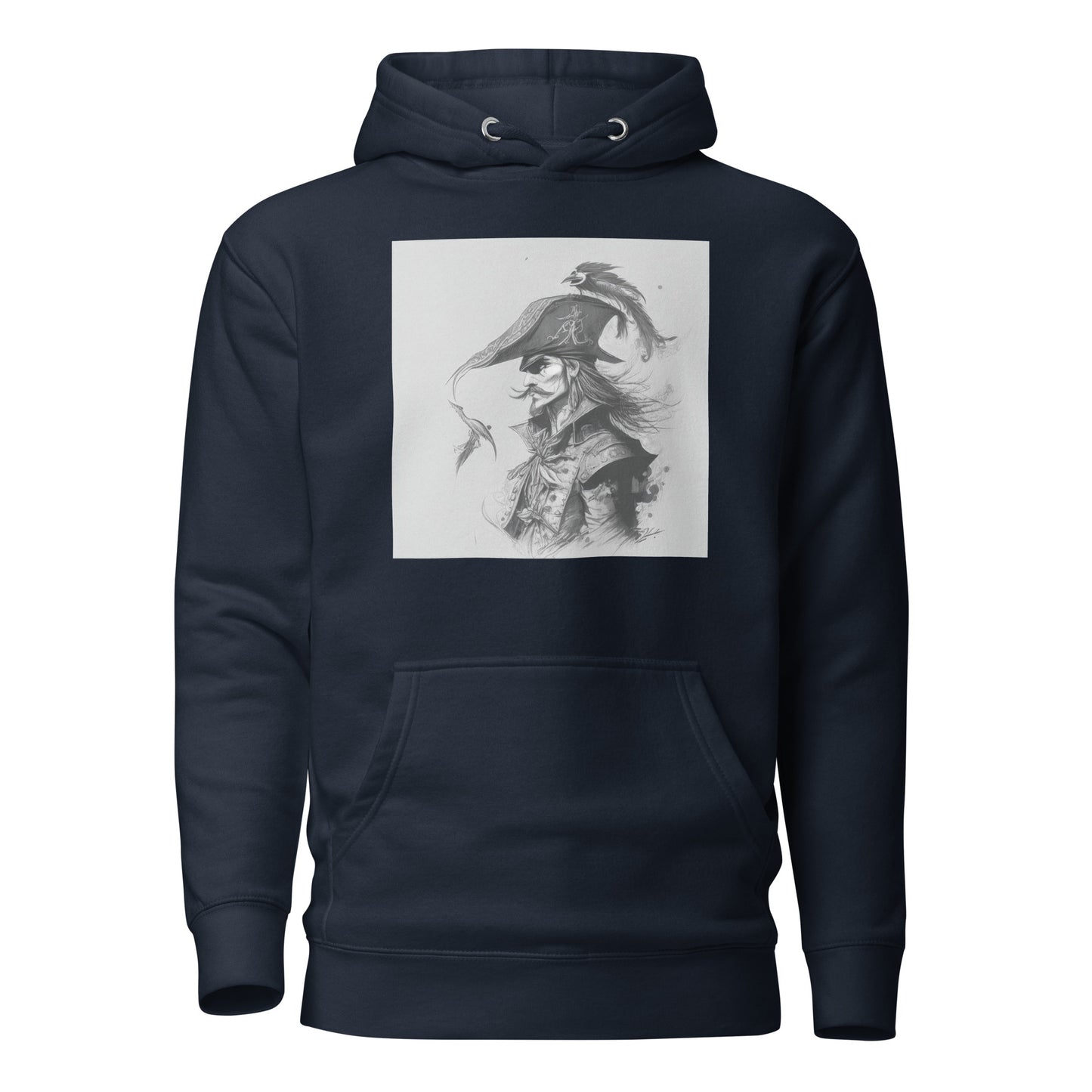 Captain Hook Men's Fairy Tale Hoodie Navy Blazer