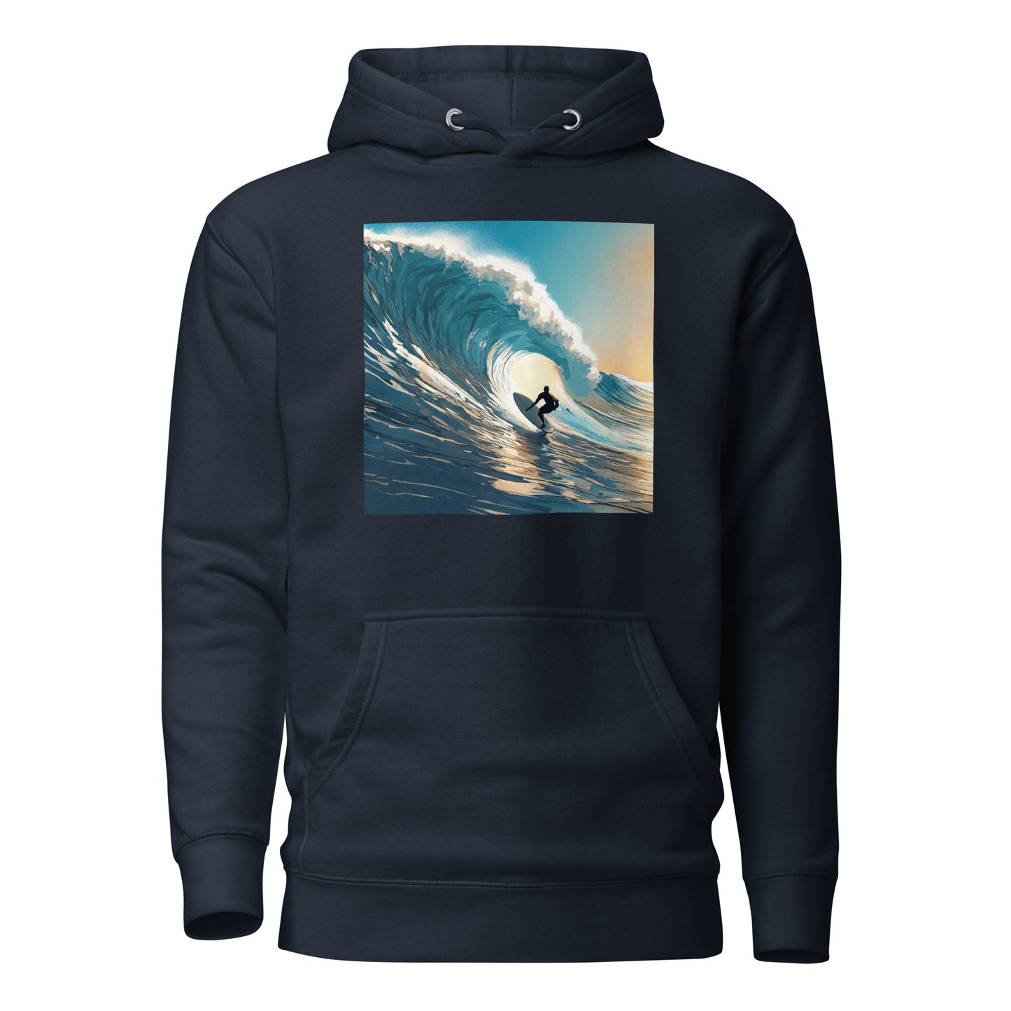 Catching Waves Surfing Men's Hoodie Navy Blazer