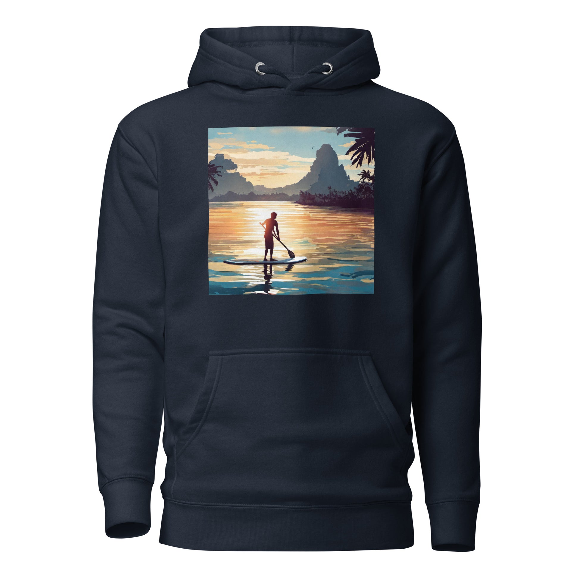 Paddleboarding Paradise Men's Hoodie Navy Blazer