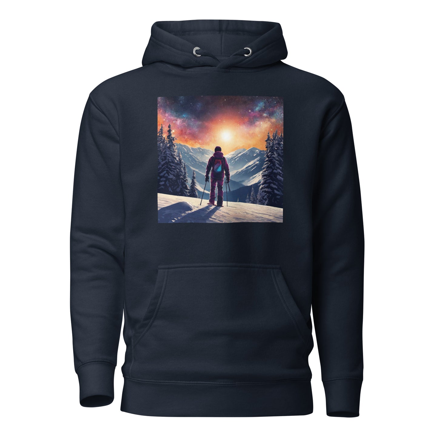 Peak of the Mountain Men's Skiing Hoodie Navy Blazer