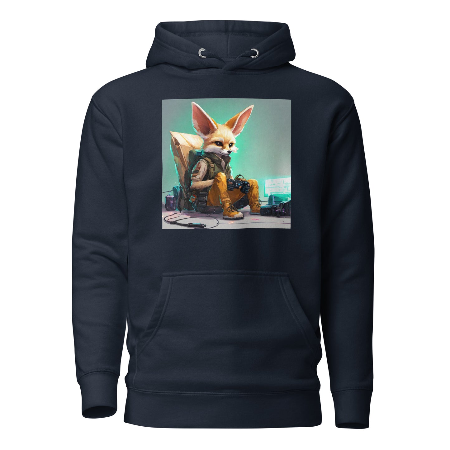 Fennec Fox Men's Gamer Hoodie Navy Blazer