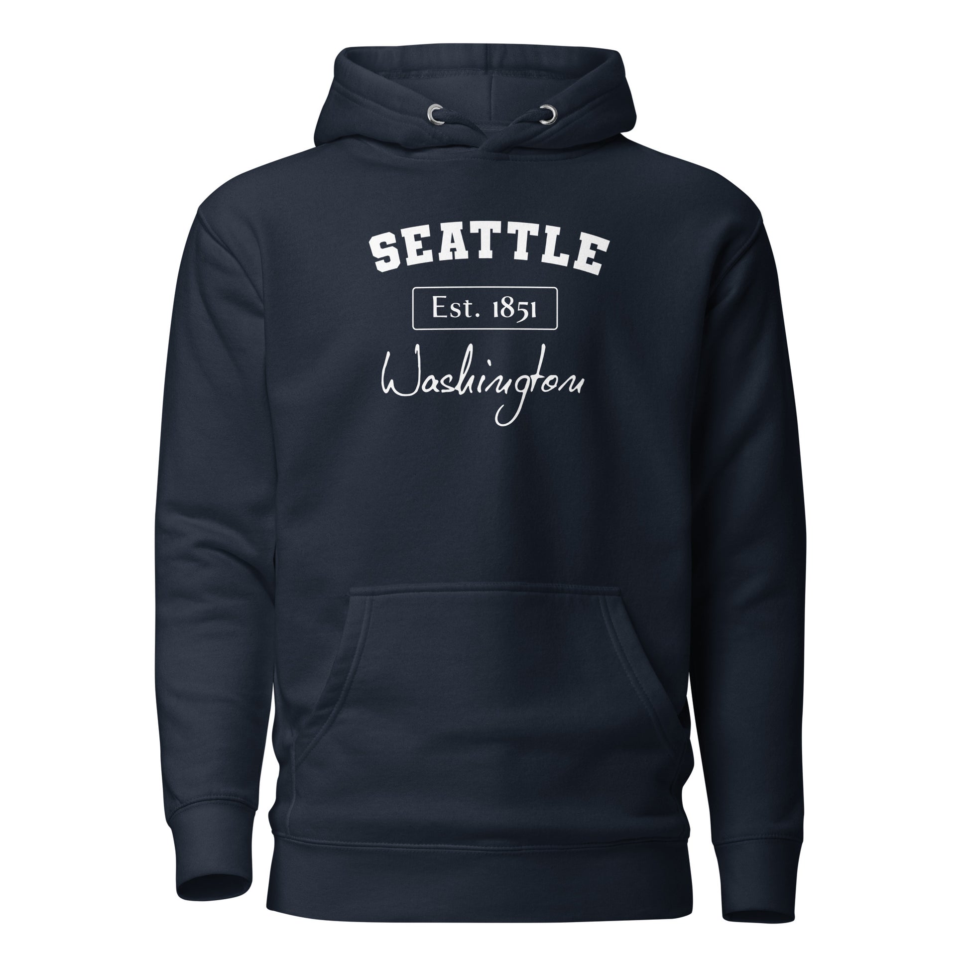 Seattle, Washington Men's Hoodie Navy Blazer