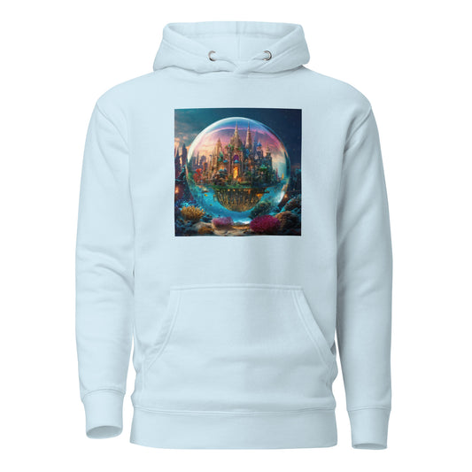 Atlantis in a Bubble Men's Hoodie Sky Blue