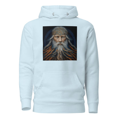 Bearded Wizard Men's Fantasy Hoodie Sky Blue