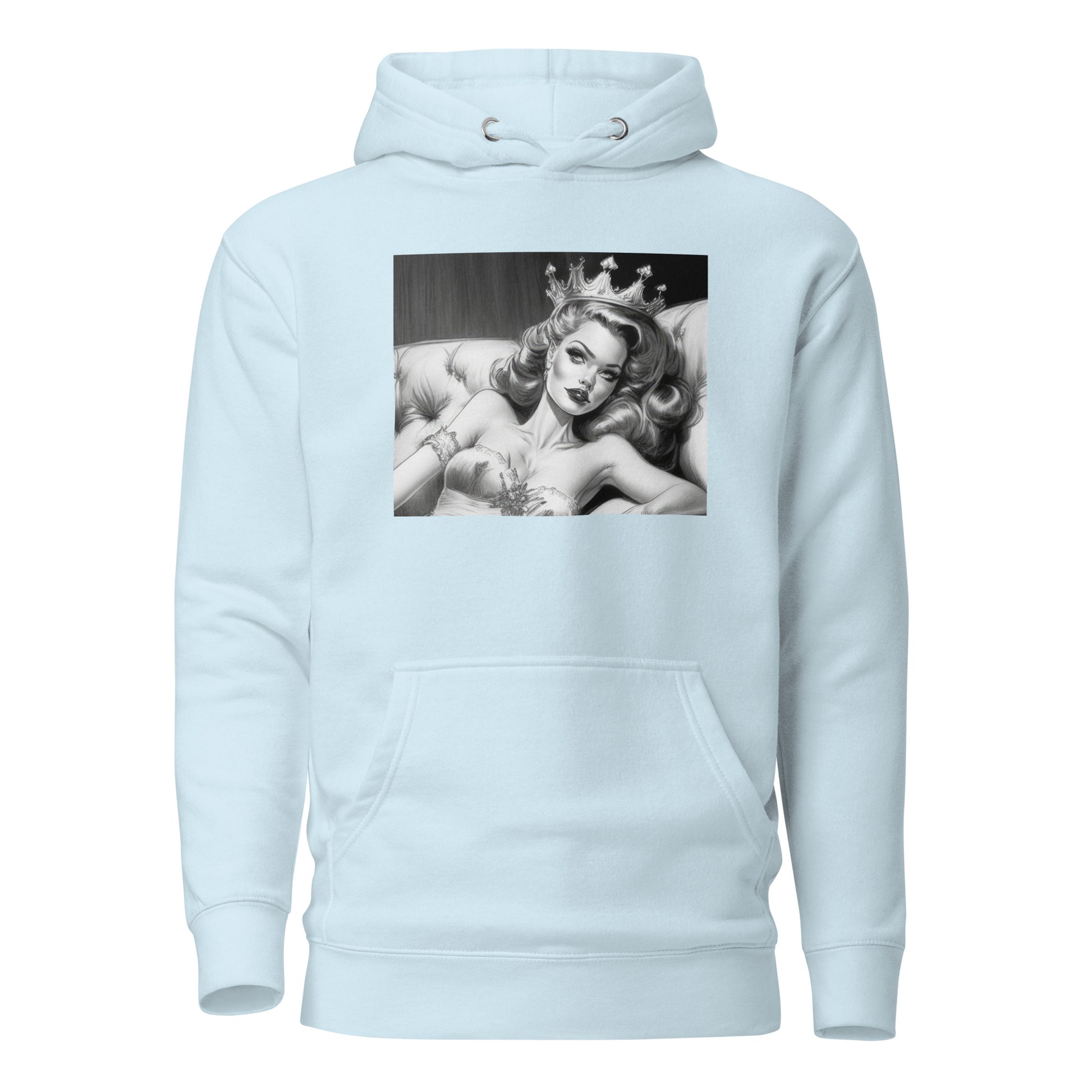 50's Pinup Men's Hoodie Sky Blue