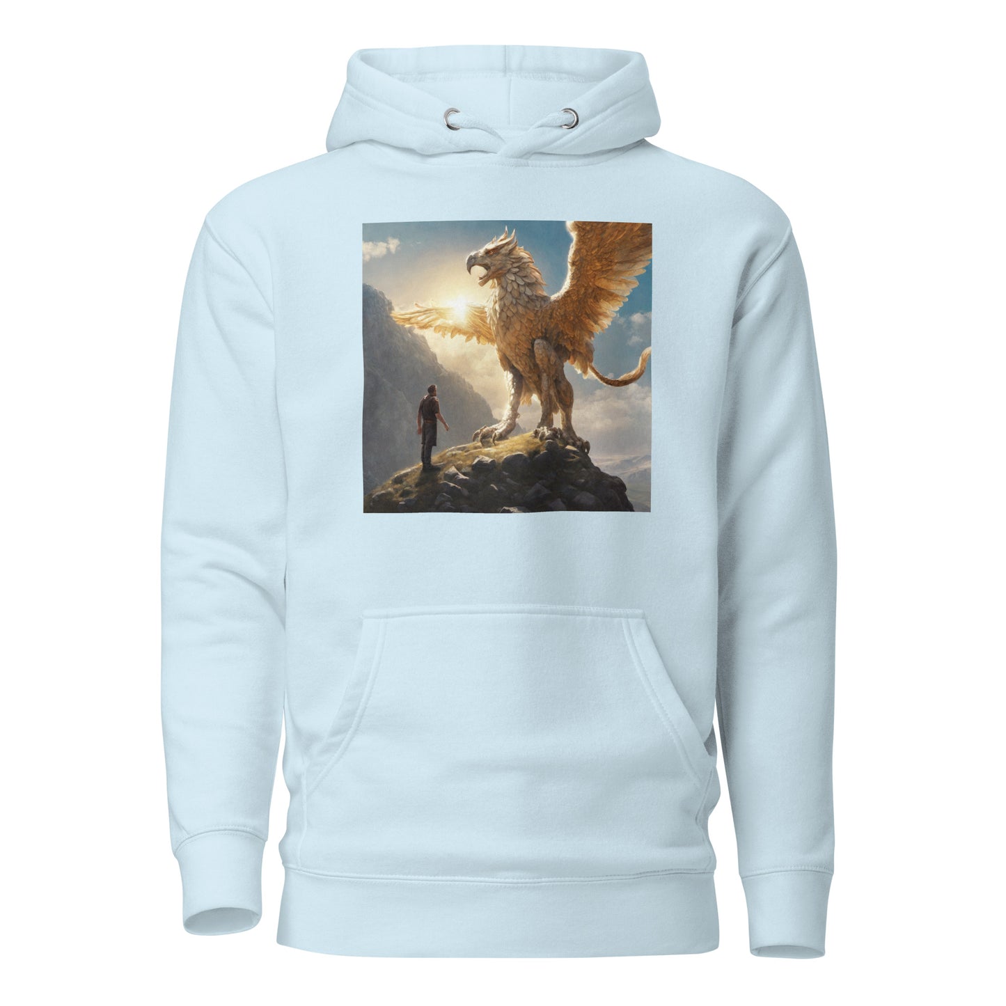 Warrior vs. Griffin Men's Hoodie Sky Blue